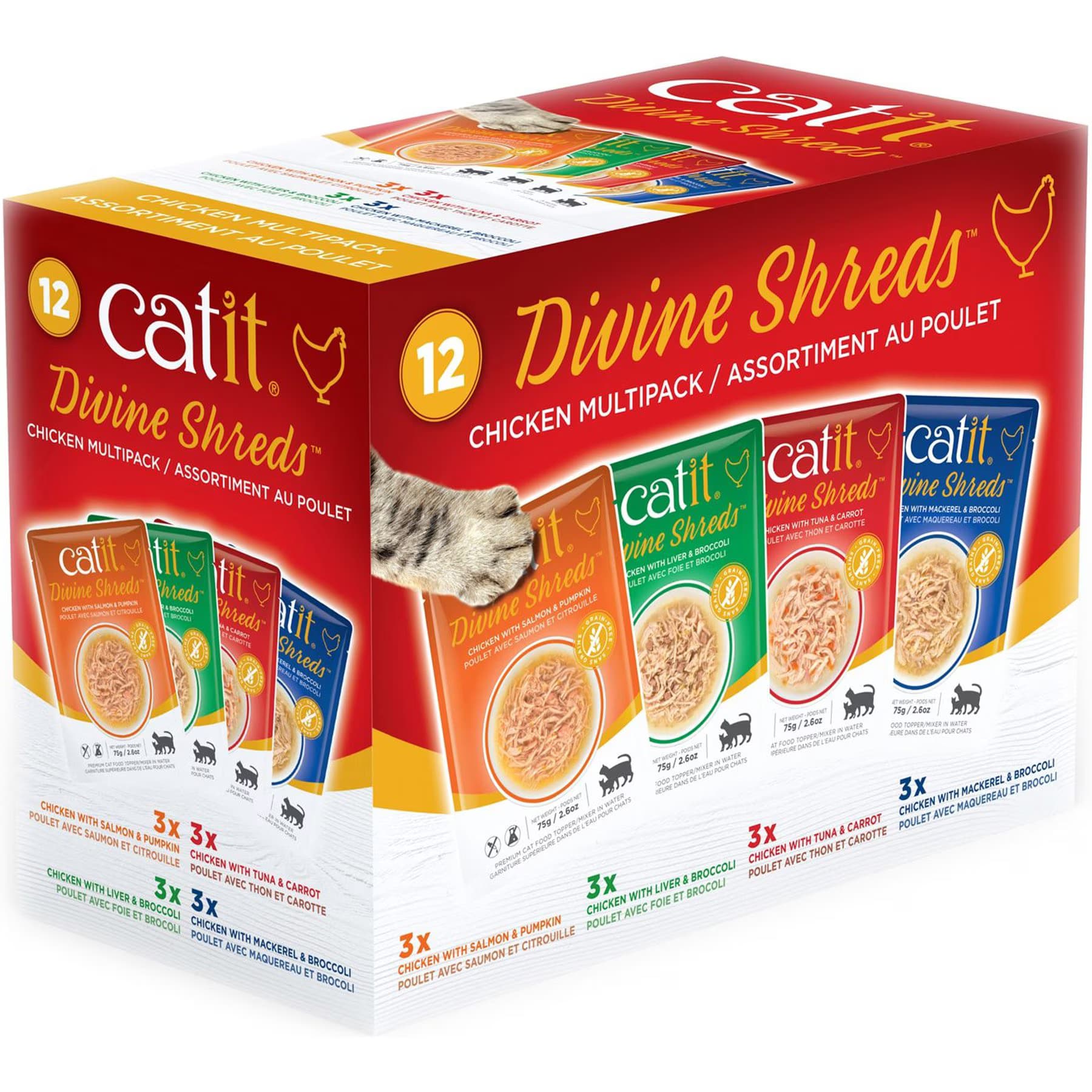 Catit Catit Divine Shreds Chicken Multipack Cat Topping