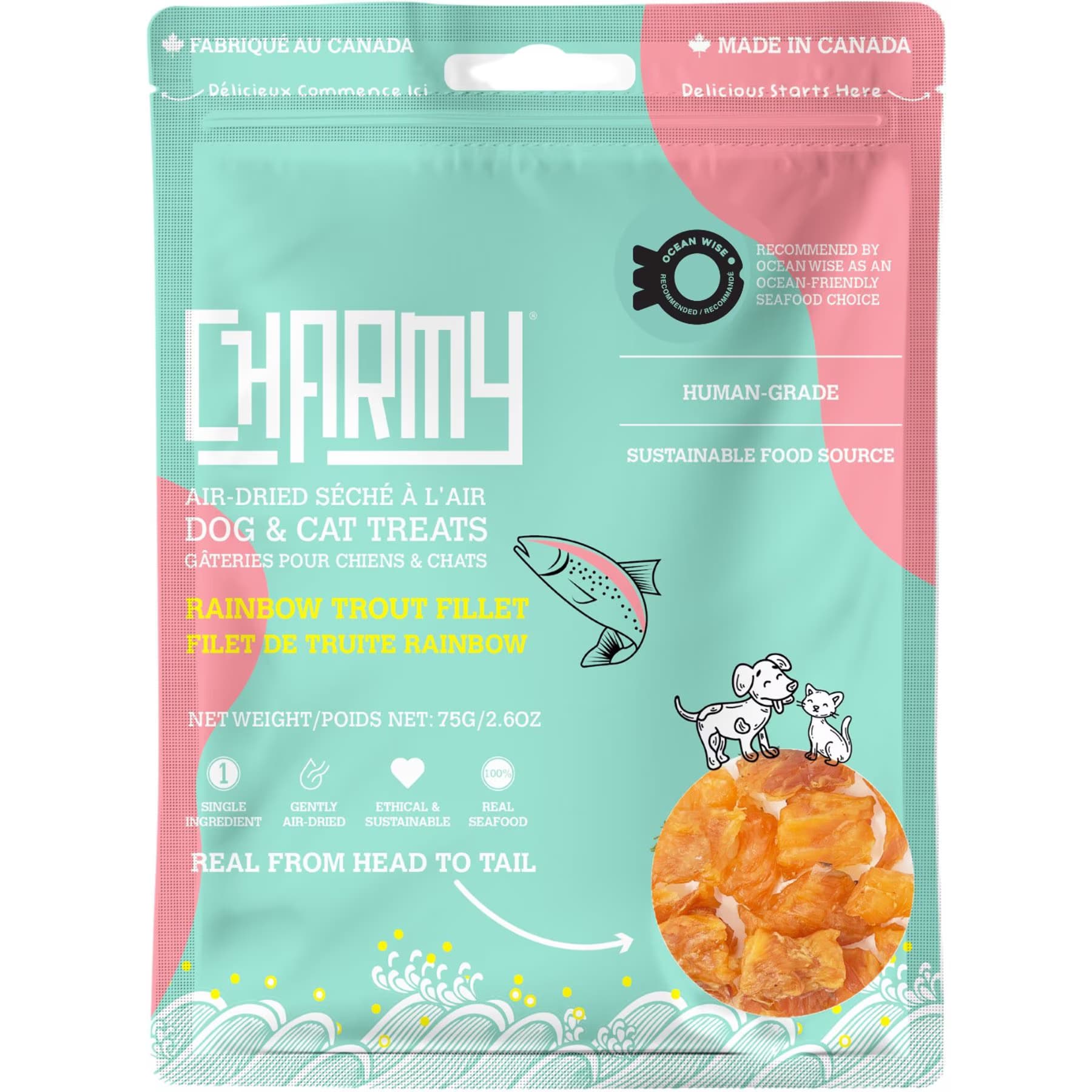 Charmy Charmy Rainbow Trout Fillet Air-Dried Dog & Cat Treats
