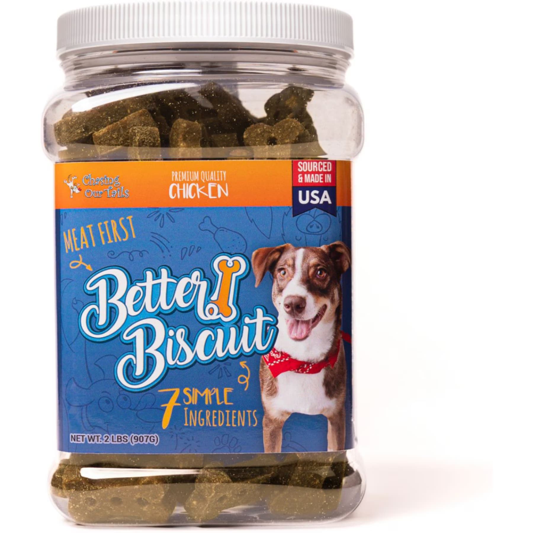 Chasing Our Tails Chasing Our Tails Better Biscuit Chicken Crunchy Dog Treats, 2-lb jar
