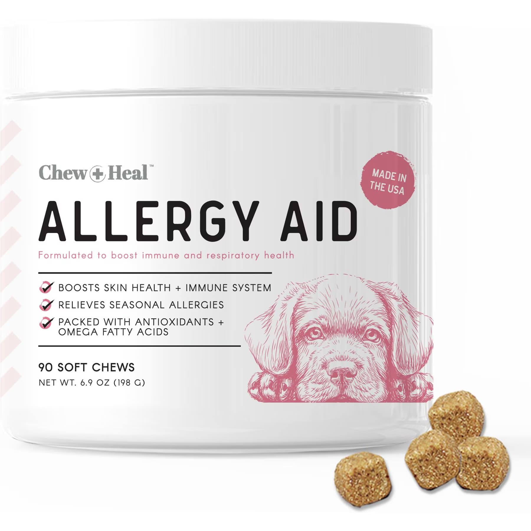 Chew + Heal Chew + Heal Allergy Aid Soft Chew Allergy Supplement for Dogs