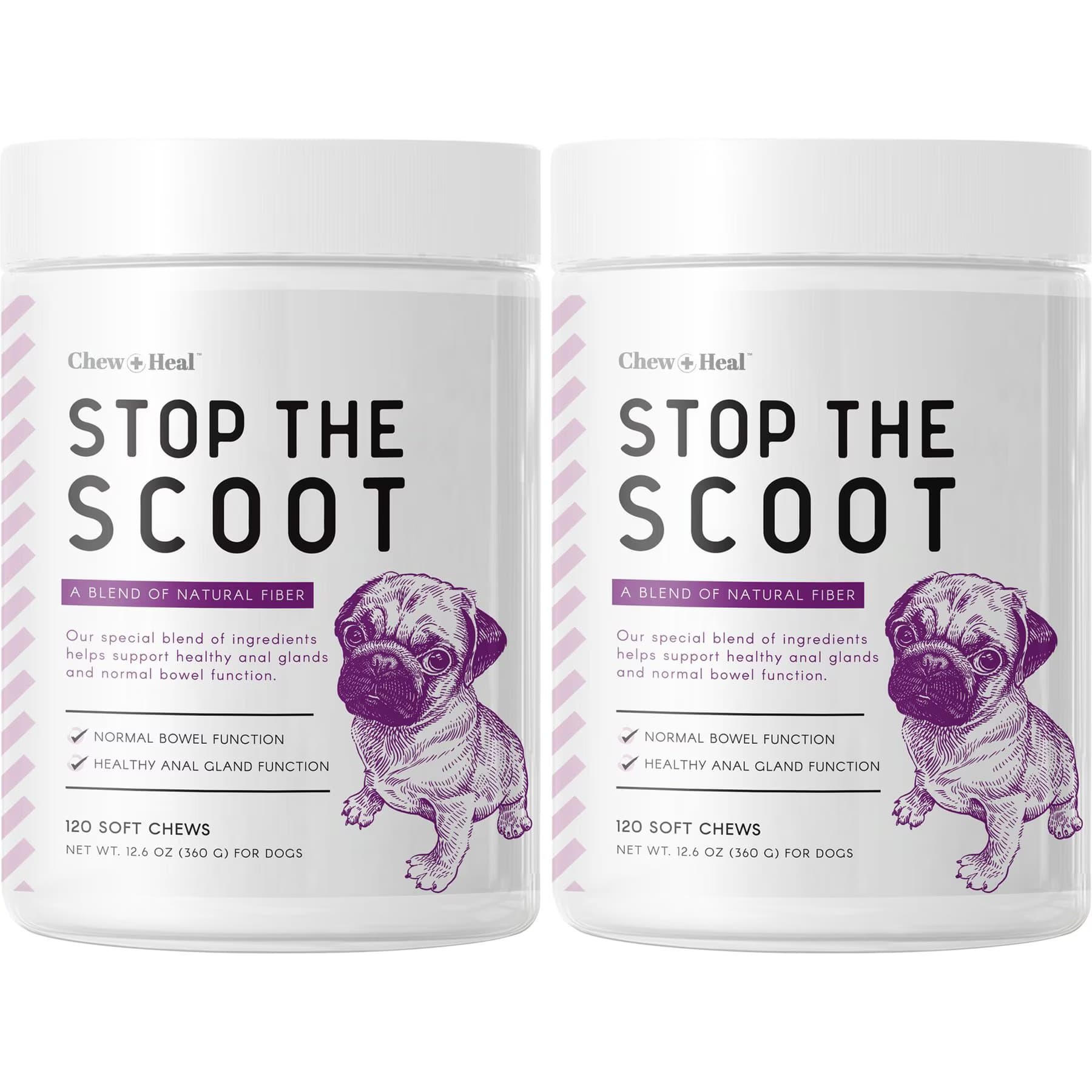Chew + Heal Chew + Heal Stop the Scoot Anal Gland Support & Bowel Function Supplement for Dogs