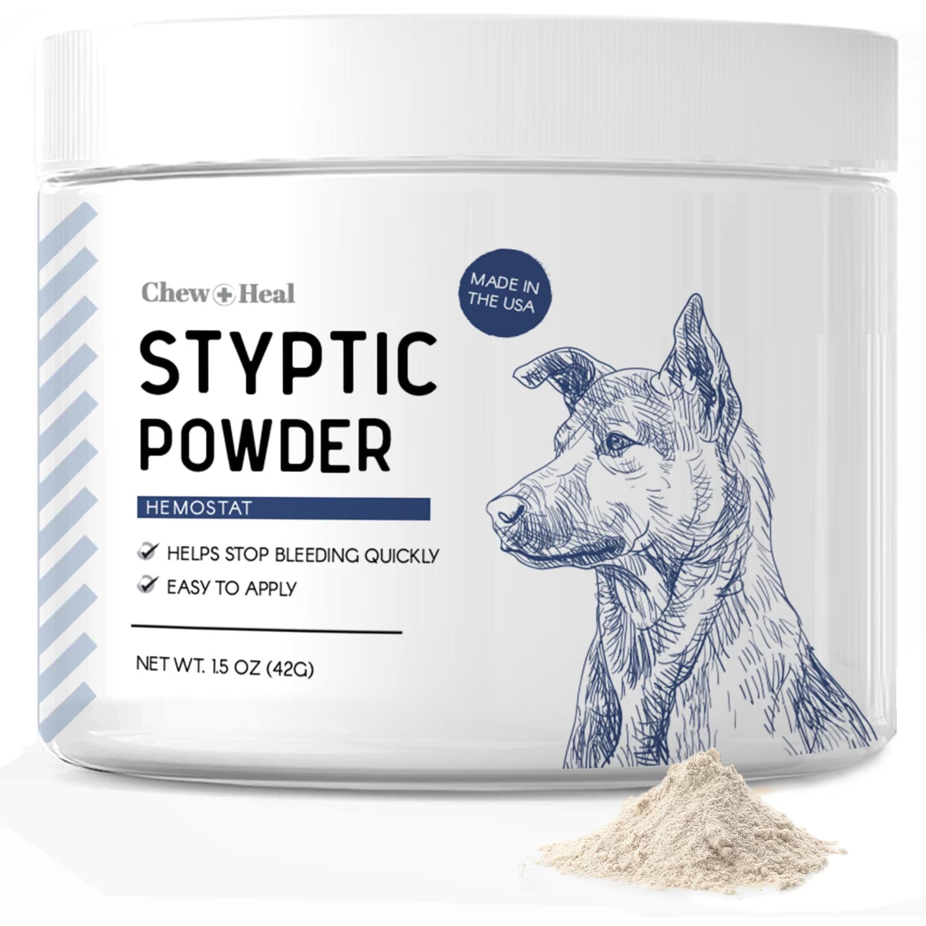 Chew + Heal Chew + Heal Styptic Powder Dog Treatment, 1.5-oz