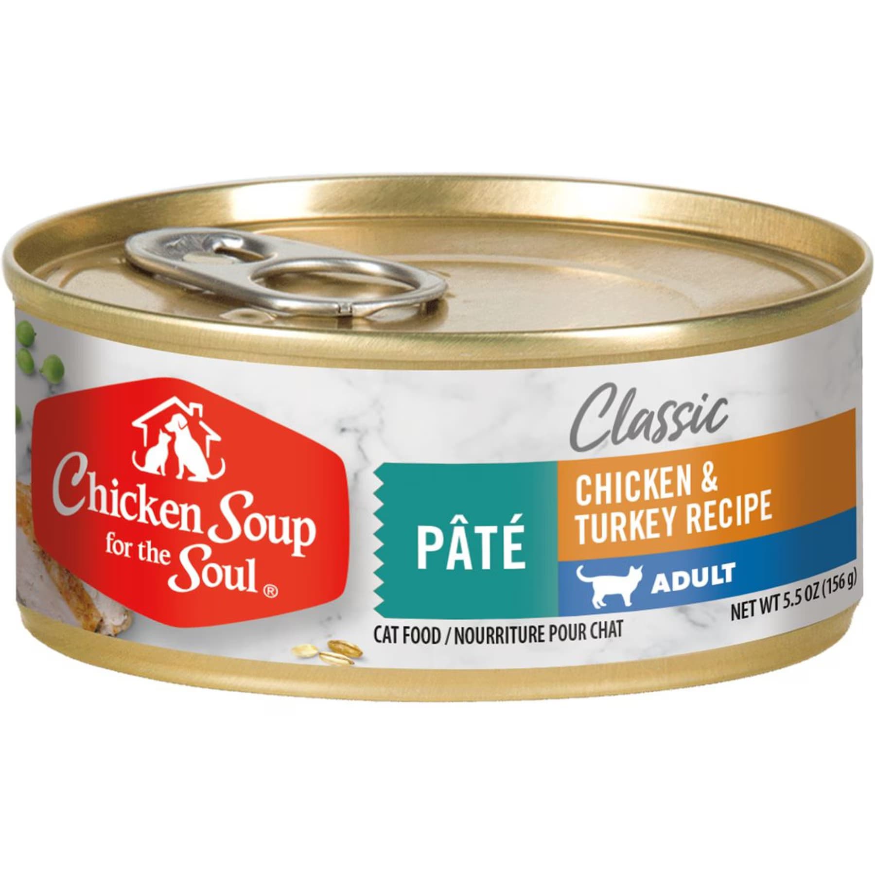 Chicken Soup for the Soul Chicken Soup for the Soul Chicken & Turkey Recipe Adult Pate Canned Cat Food, 5.5-oz