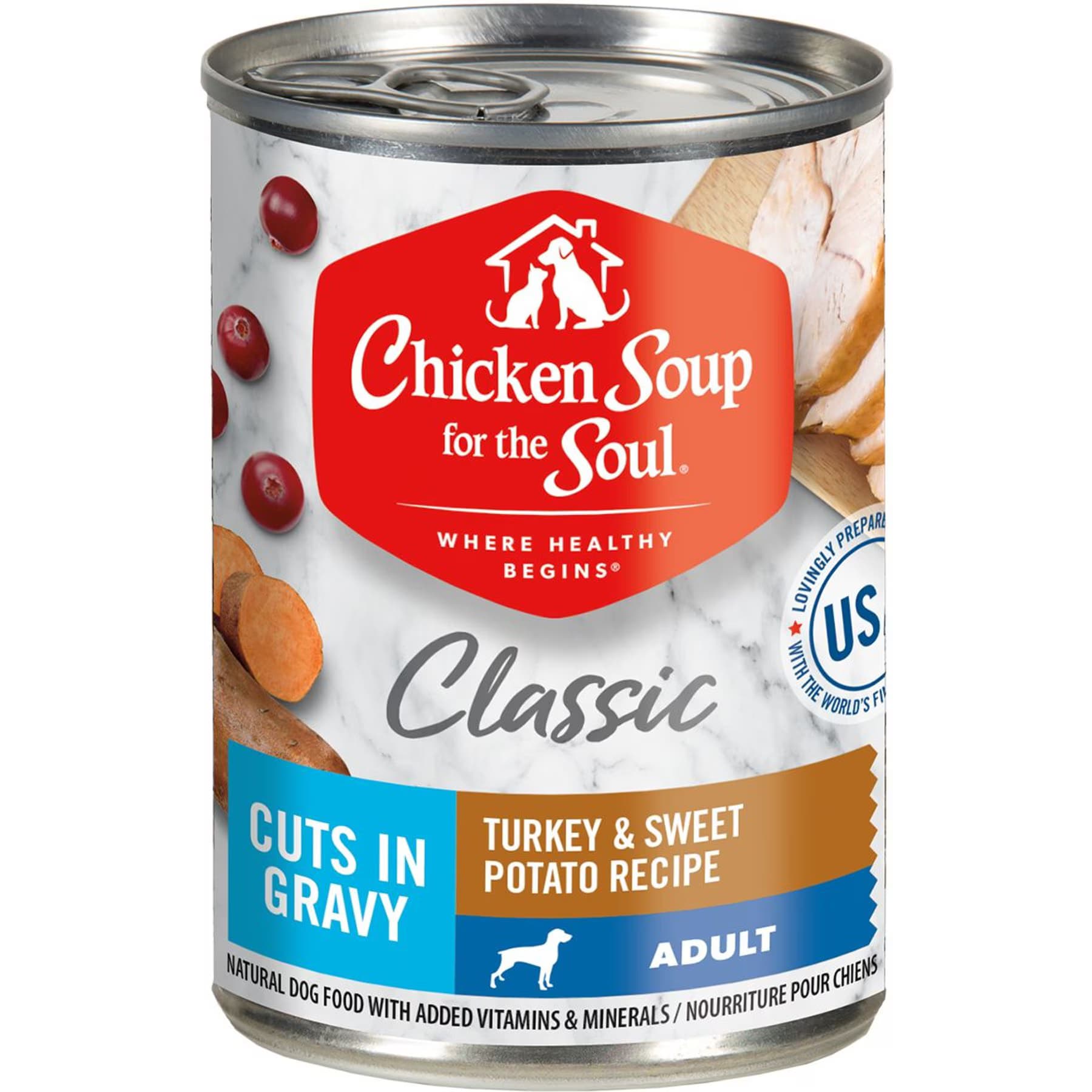 Chicken Soup for the Soul Chicken Soup for the Soul Classic Cuts in Gravy Turkey & Sweet Potato Recipe Adult Dog Food