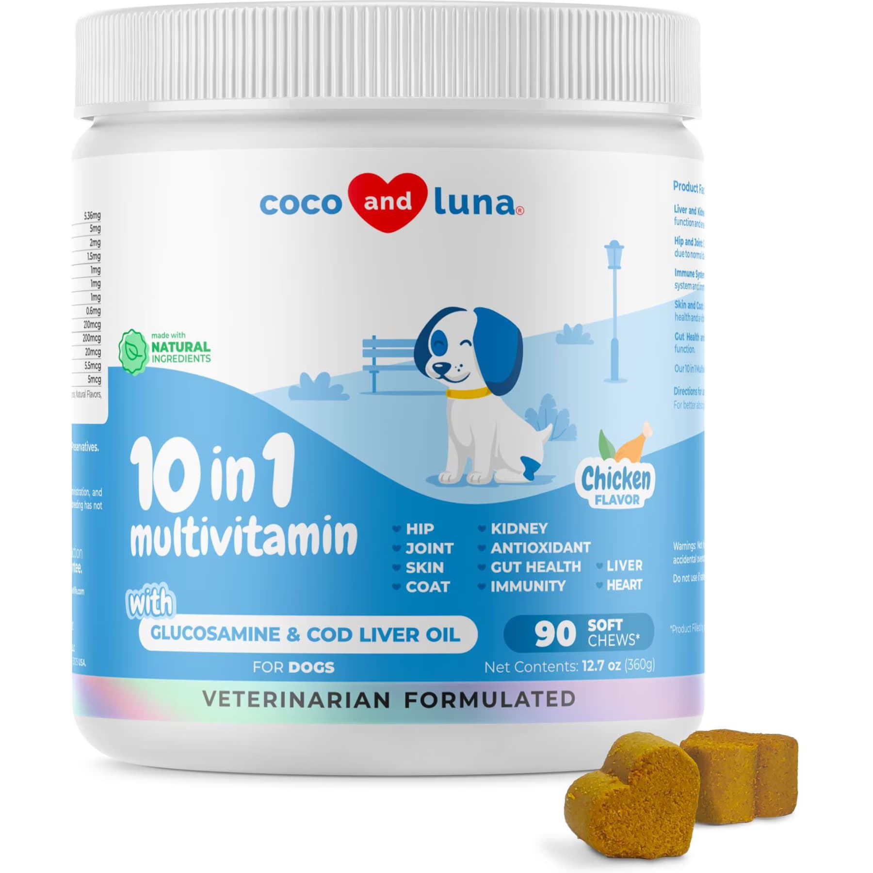 Coco and Luna Coco and Luna 10-in-1 Soft Chew Multivitamin for Dogs