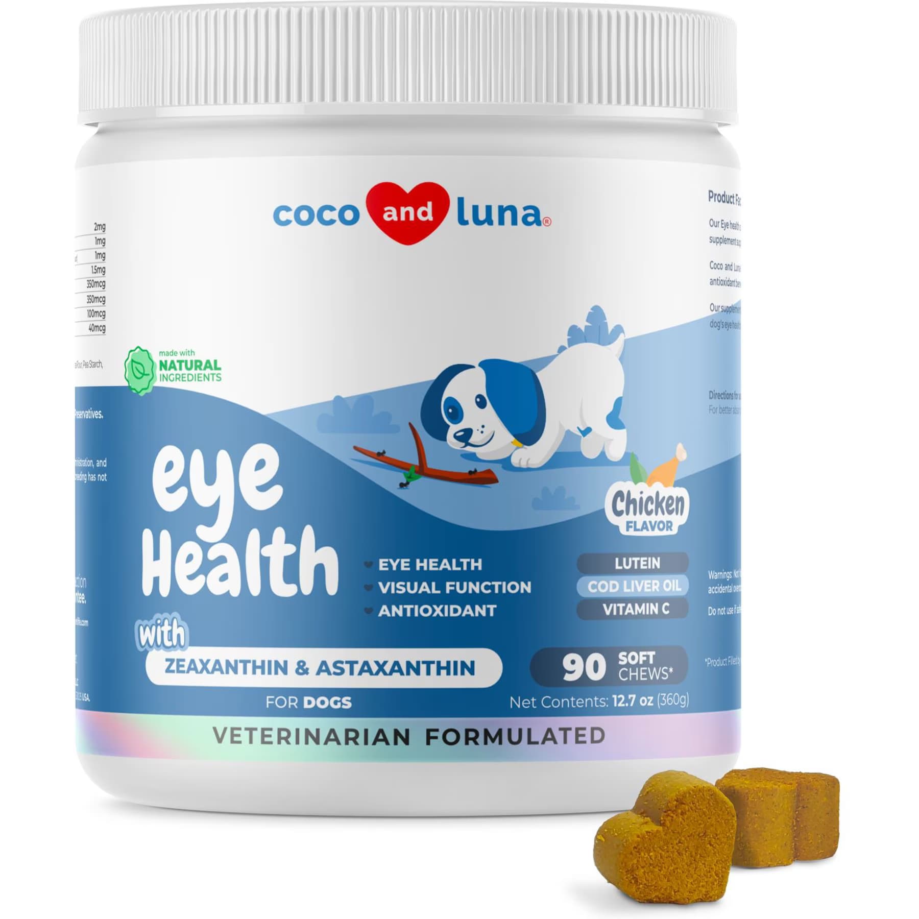Coco and Luna Coco and Luna Eye Support Soft Chew Vision Supplement for Dogs