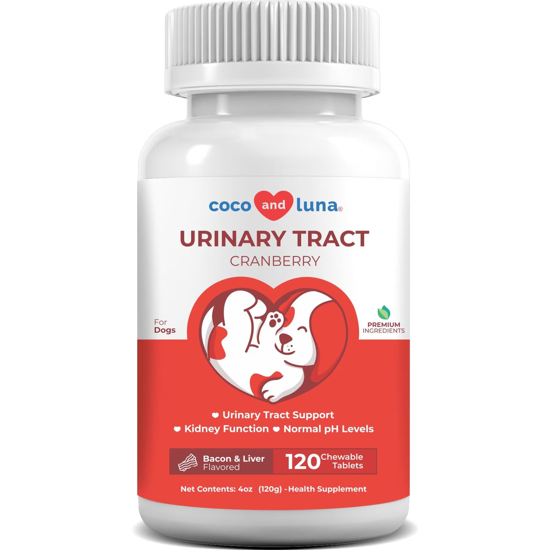 Coco and Luna Coco and Luna Urinary Tract Cranberry, Bacon & Liver Flavor Dog Supplement