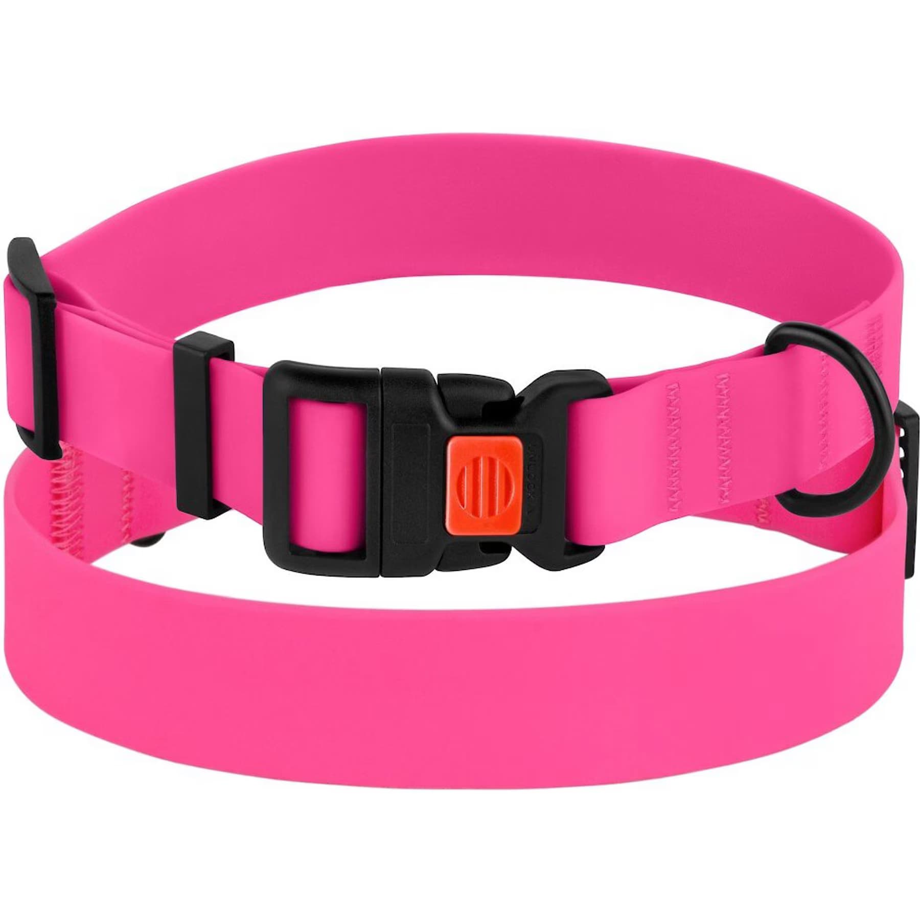CollarDirect CollarDirect Waterproof PVC Coated Dog Collar, Pink, X-Large