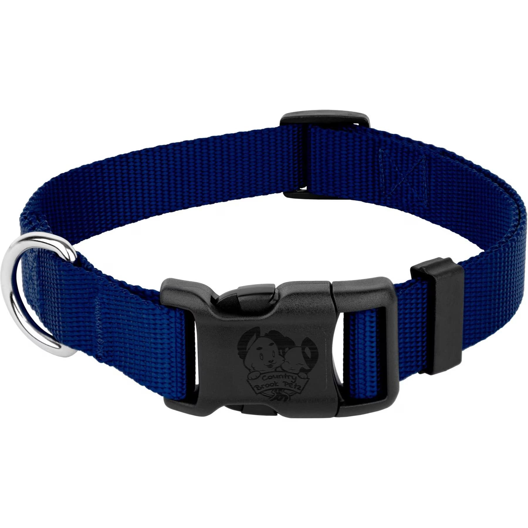 Country Brook Petz Country Brook Petz Everyday Nylon Dog Collar, Royal Blue, 2X-Small: 7 to 9-in neck, 3/8-in wide