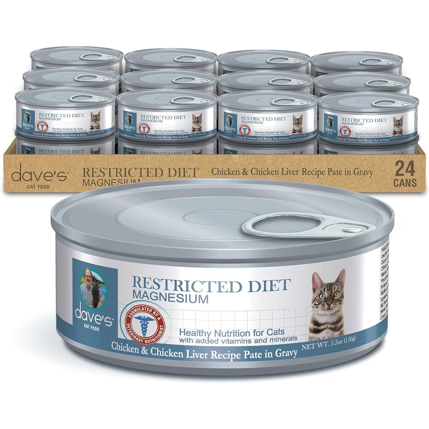 Dave's Pet Food Dave's Pet Food Restricted Magnesium Chicken Diet Wet Canned Cat Food