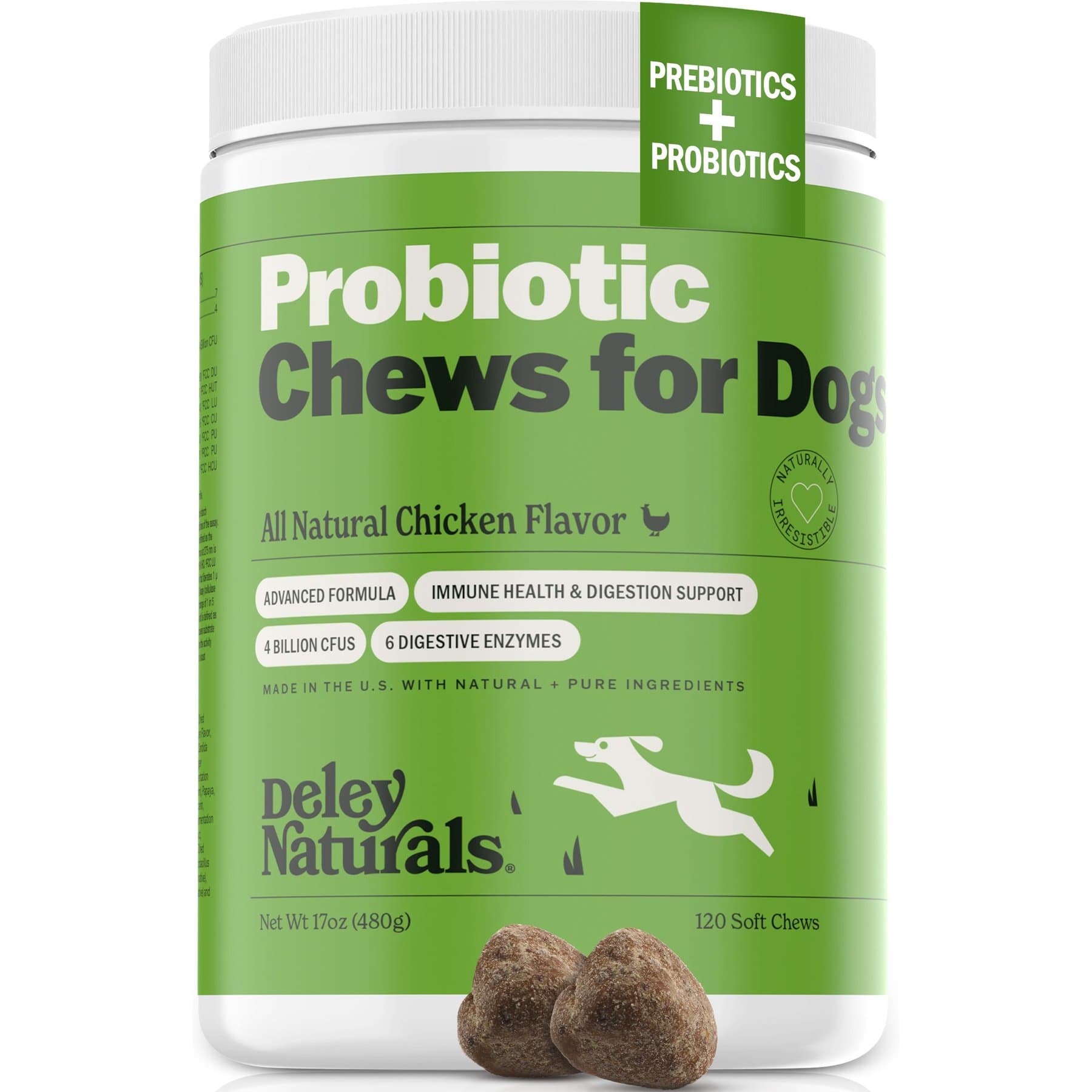 Deley Naturals Deley Naturals Advanced Probiotic Grain-Free Chicken Flavored Dog Supplement