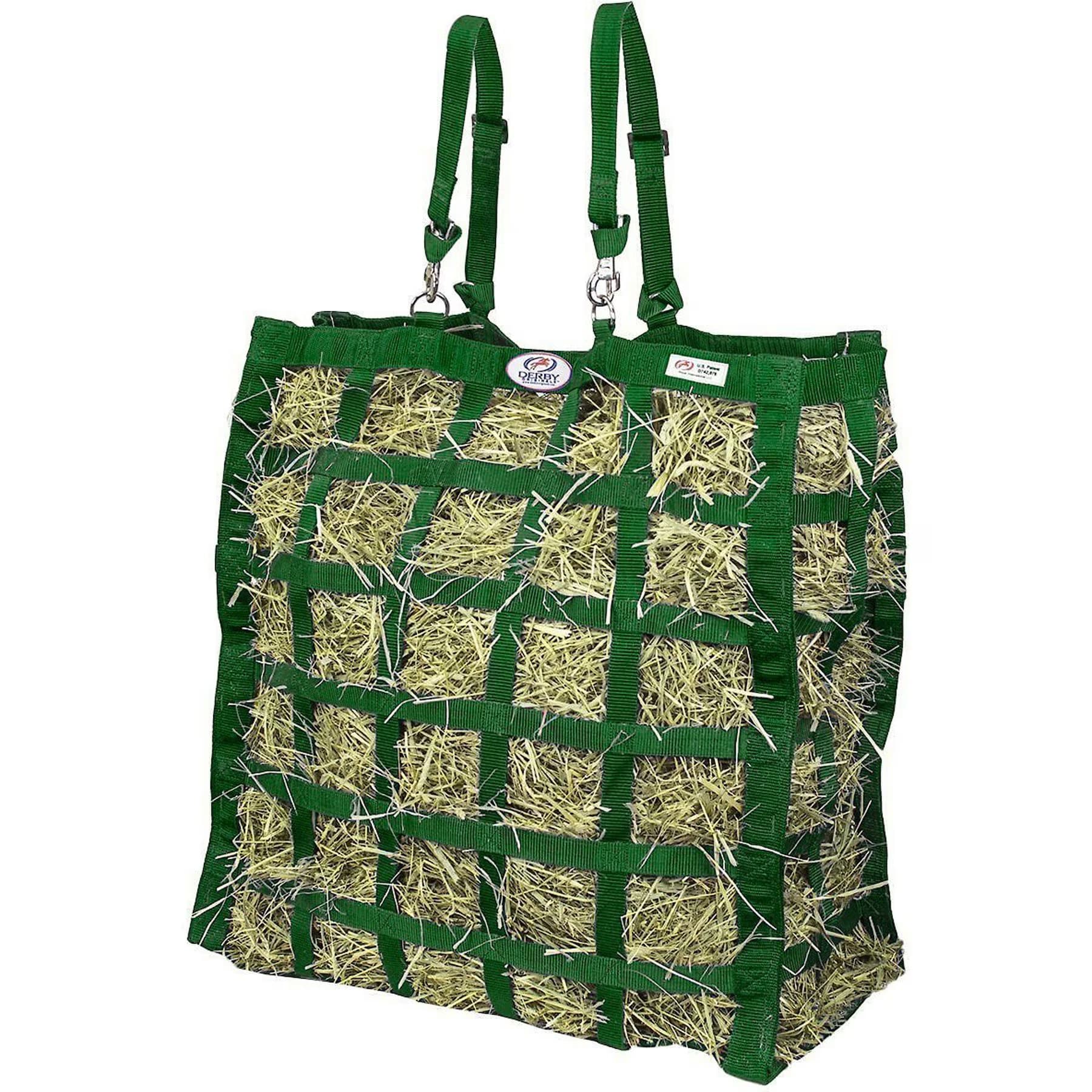 Derby Originals Derby Originals Paris Tack Easy Feed 4-Sided Slow Feed Horse Hay Bag, Hunter Green