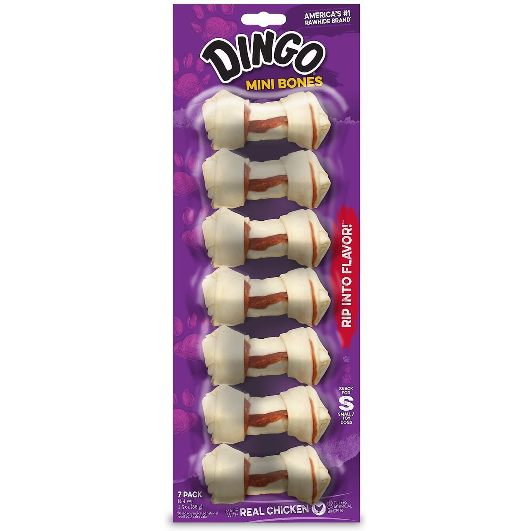 Dingo Dingo Mini Bones Chicken Flavor Dog Treat, Small