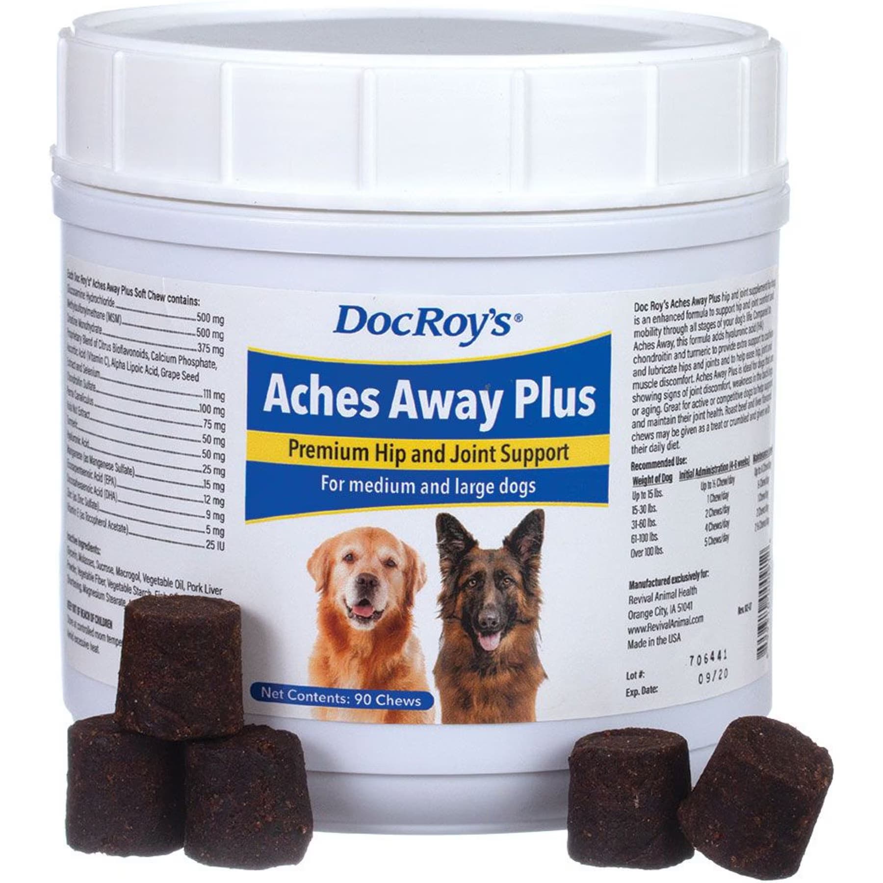 Doc Roy's Doc Roy’s Aches Away Plus Soft Chew for Medium & Large Dogs