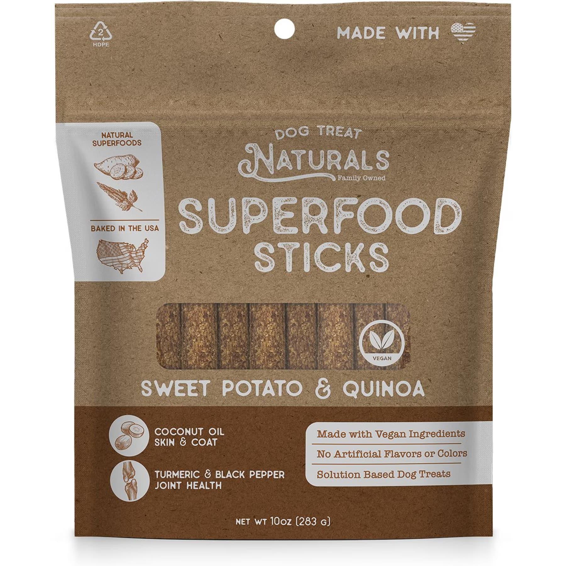 Dog Treat Naturals Dog Treat Naturals Sweet Potato & Quinoa Vegan Superfood Fresh All Stages Natural Chew Stick Dog Treats