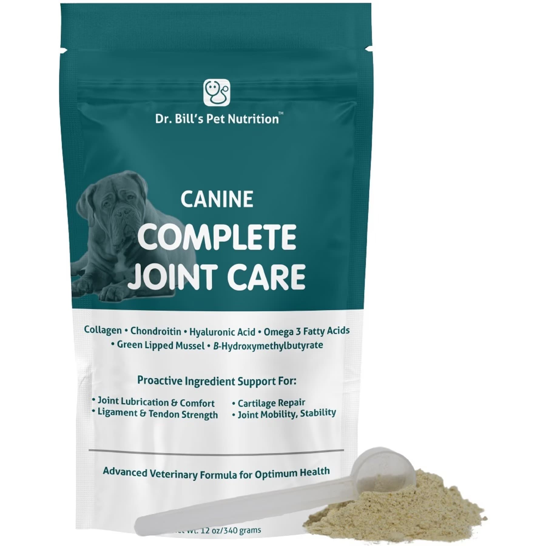 Dr. Bill's Pet Nutrition Dr. Bill’s Pet Nutrition Canine Complete Joint Care Advanced Hip & Joint Care Powder Supplement for Dogs, 340-gm pouch