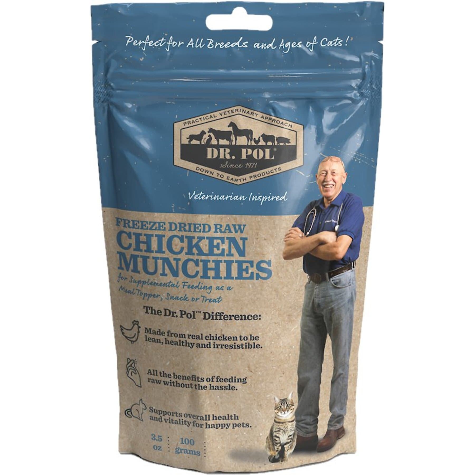 Dr. Pol Dr. Pol Chicken Munchies Grain-Free Freeze-Dried Raw Cat Treats