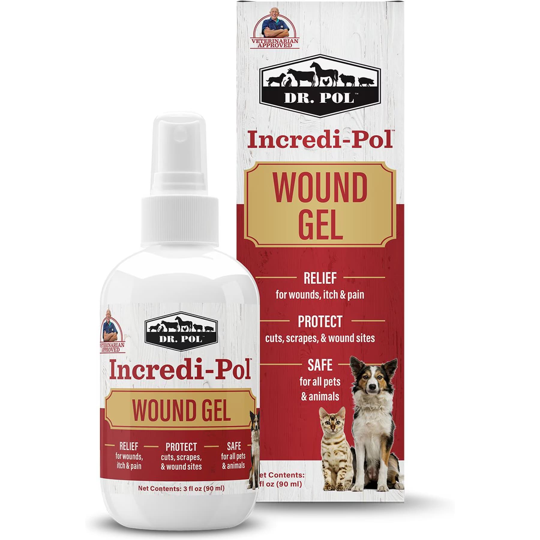 Dr. Pol Dr. Pol Incredi-Pol Wound Gel for Dogs, Cats, & All Pets, 3-fl oz bottle