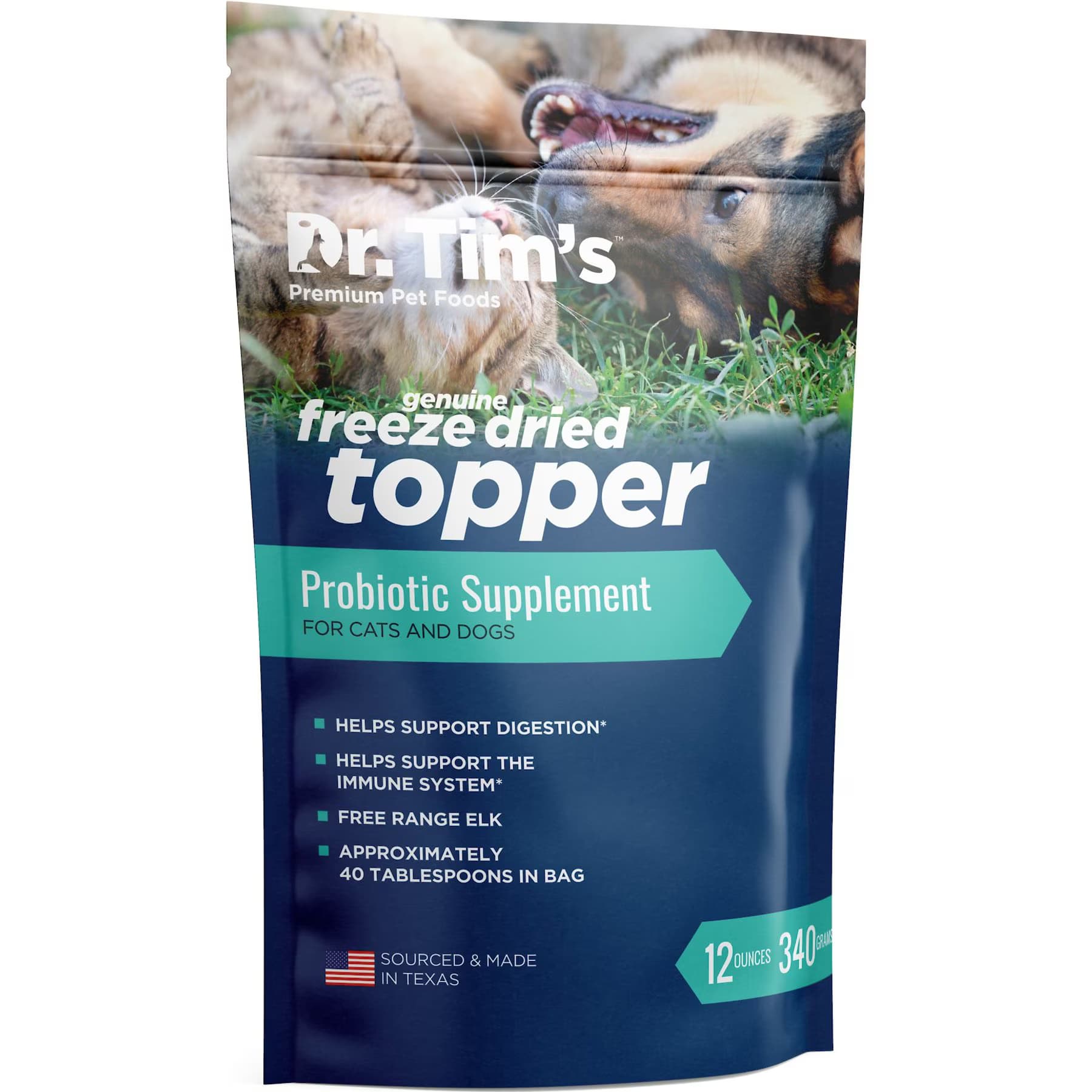 Dr. Tim's Dr. Tim’s Elk Probiotic Freeze-Dried Topper Dog & Cat Supplement