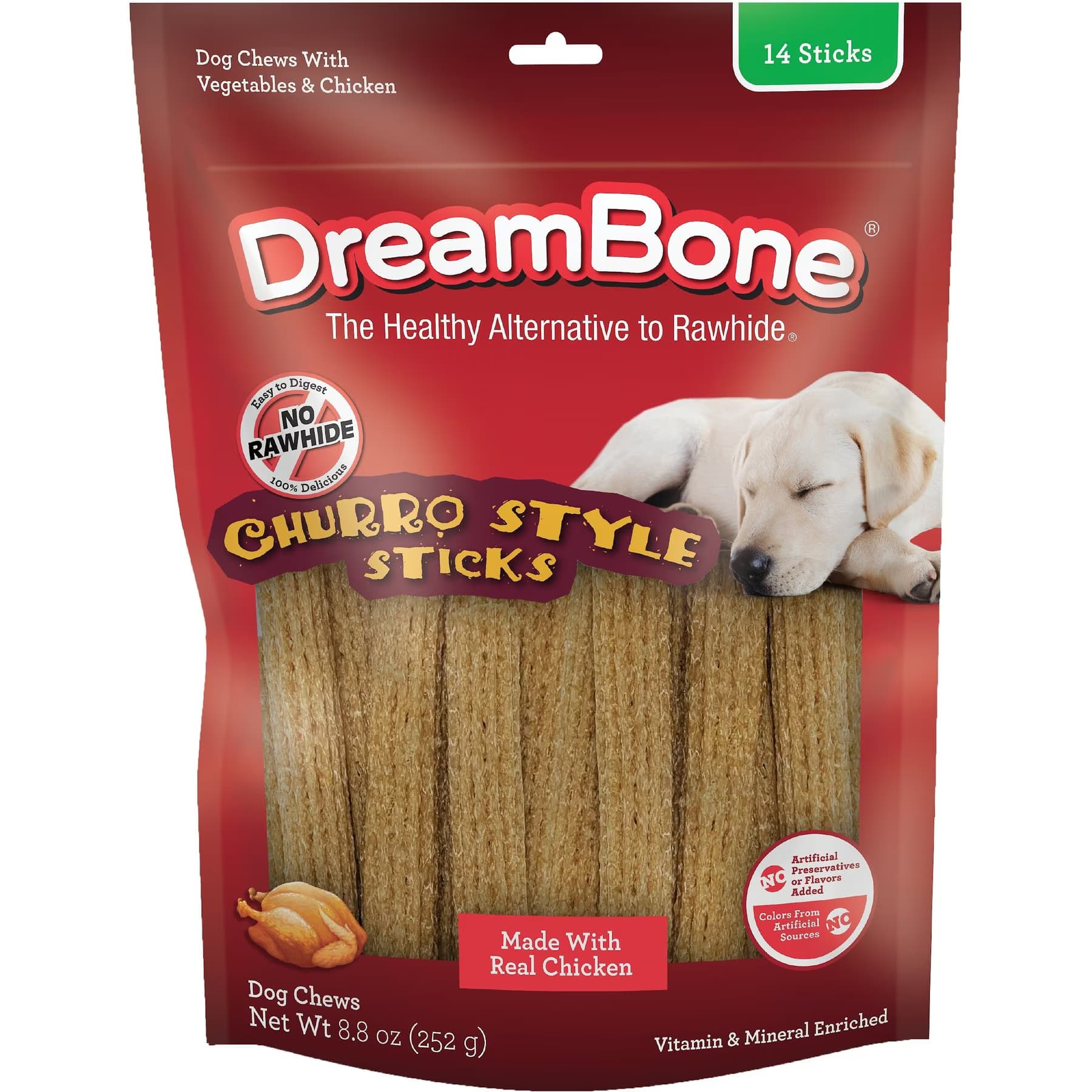 DreamBone DreamBone Churro Style Sticks Real Chicken Rawhide Free Dog Chews