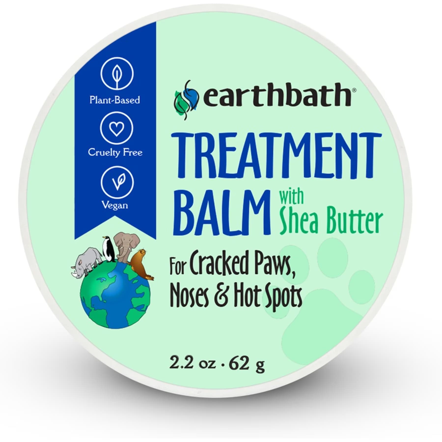Earthbath Earthbath Cracked Paws, Noses & Hot Spots Cat & Dog Treatment Balm, 2.2-fl oz