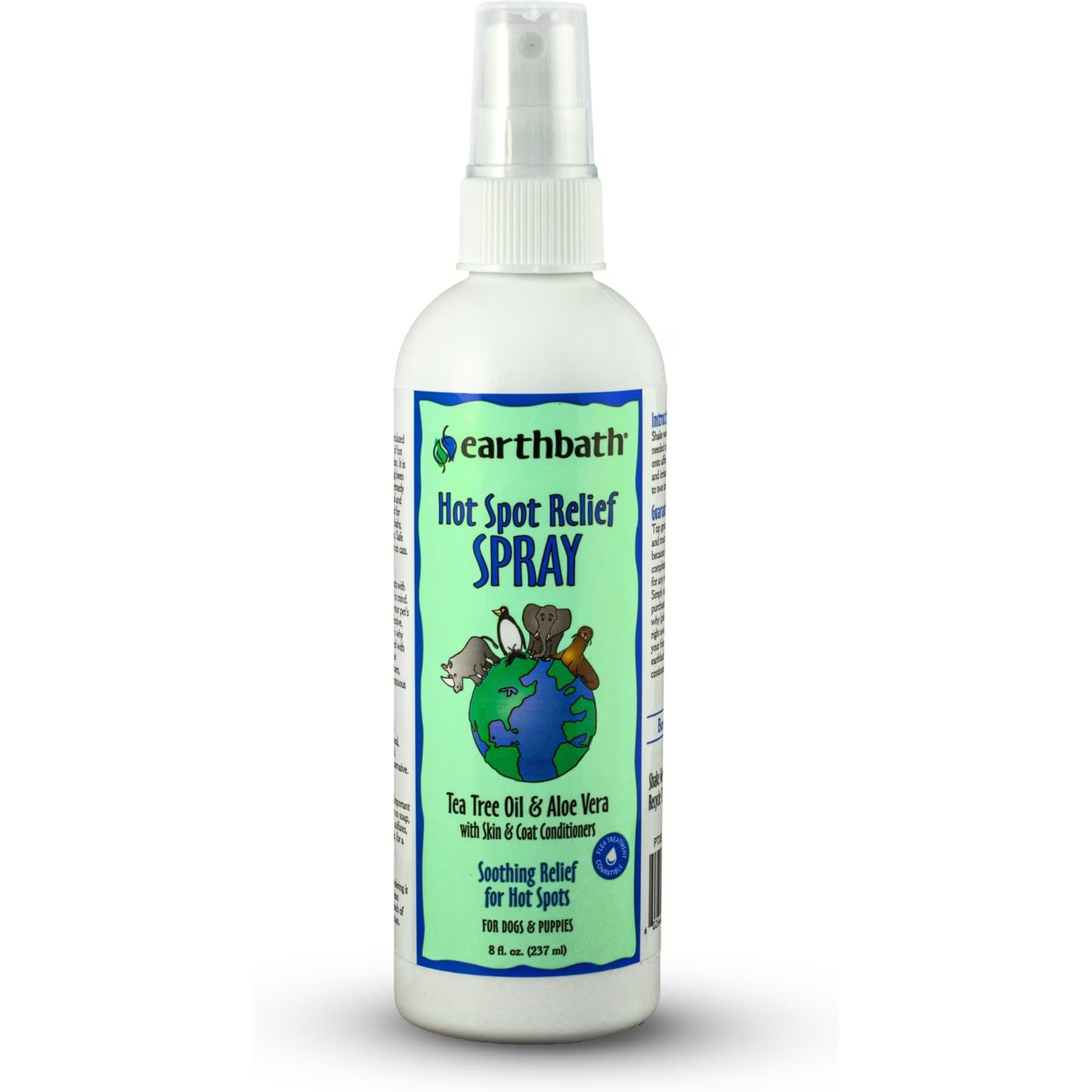 Earthbath Earthbath Tea Tree Oil & Aloe Vera Hot Spot Relief Dog & Cat Spray, 8-fl oz bottle