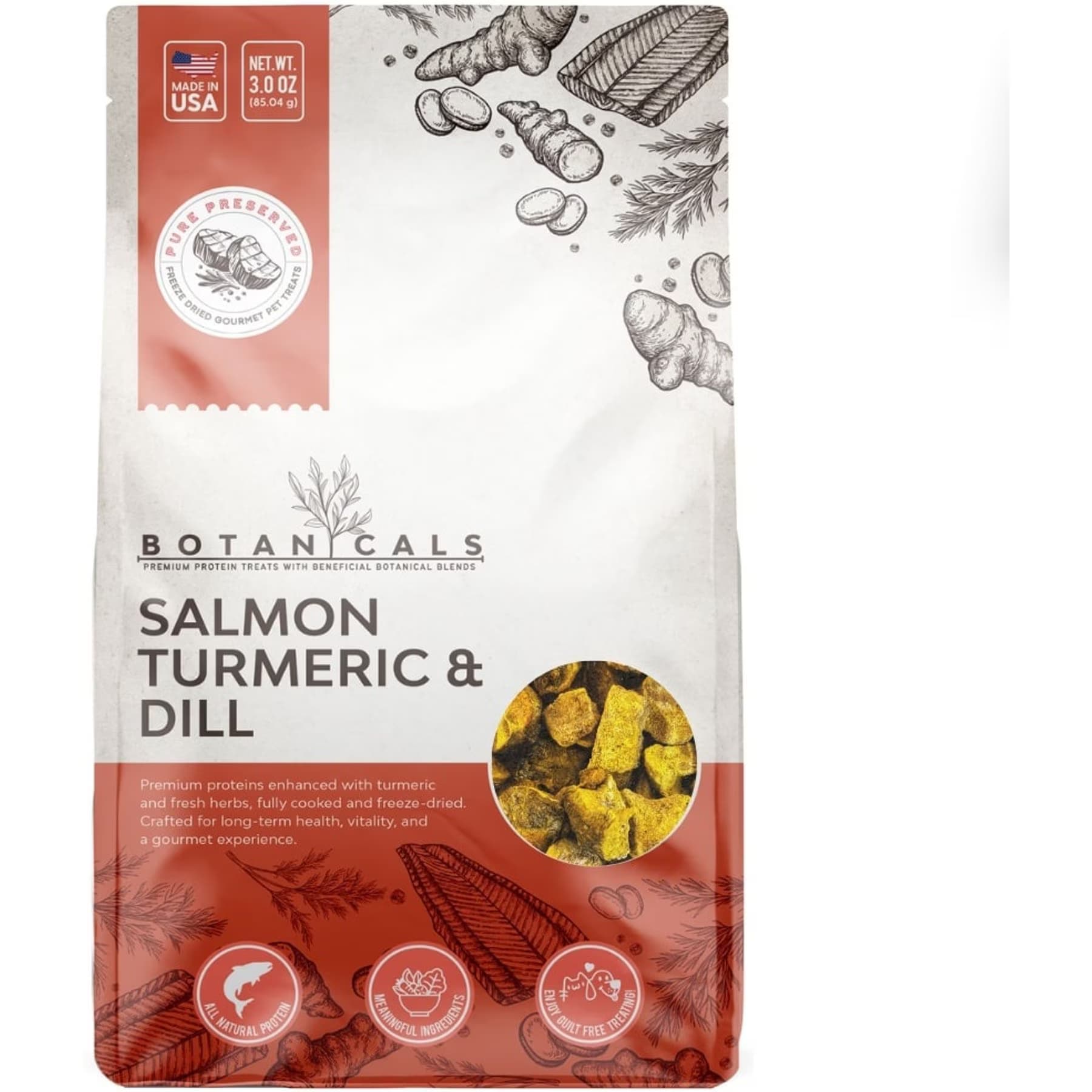 Elixir Kitchens Elixir Kitchens Pure Preserved Botanicals Freeze-Dried Salmon Dog Treats