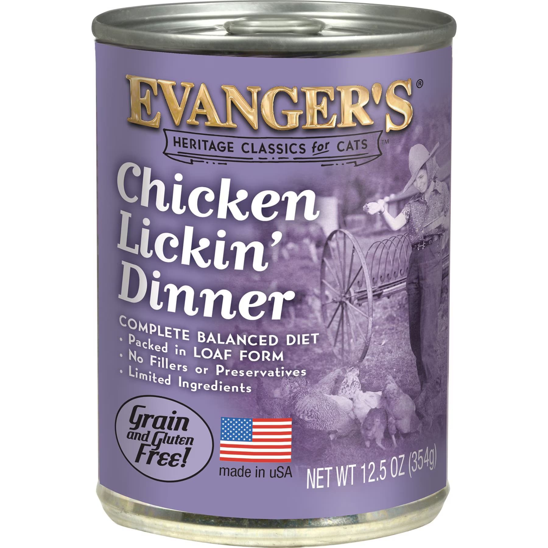 Evanger's Classic Recipes Chicken Lickin' Dinner Grain-Free Canned Cat Food, 12.5-oz — view 2