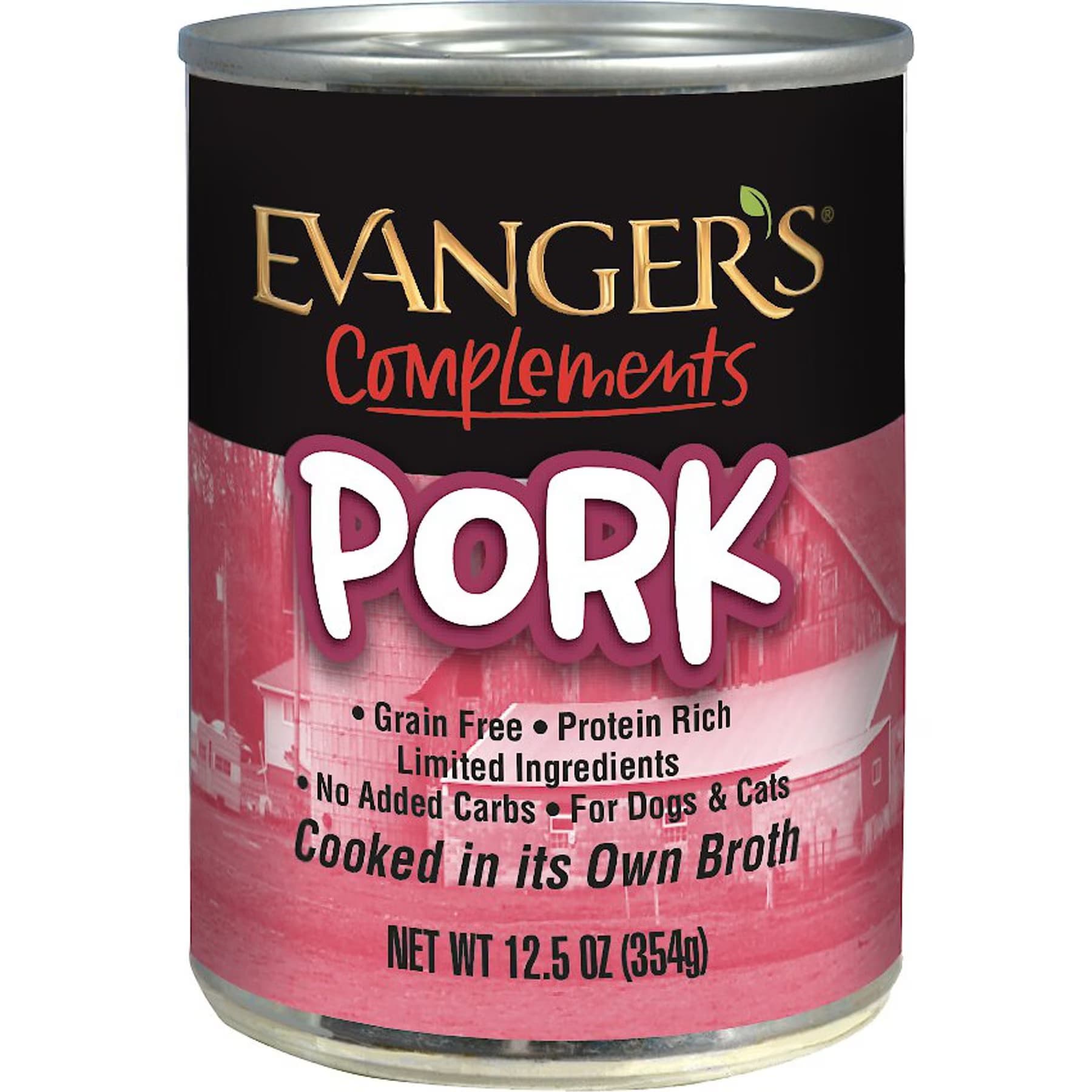 Evanger's Grain-Free Pork Canned Dog & Cat Food, 12.5-oz — view 2