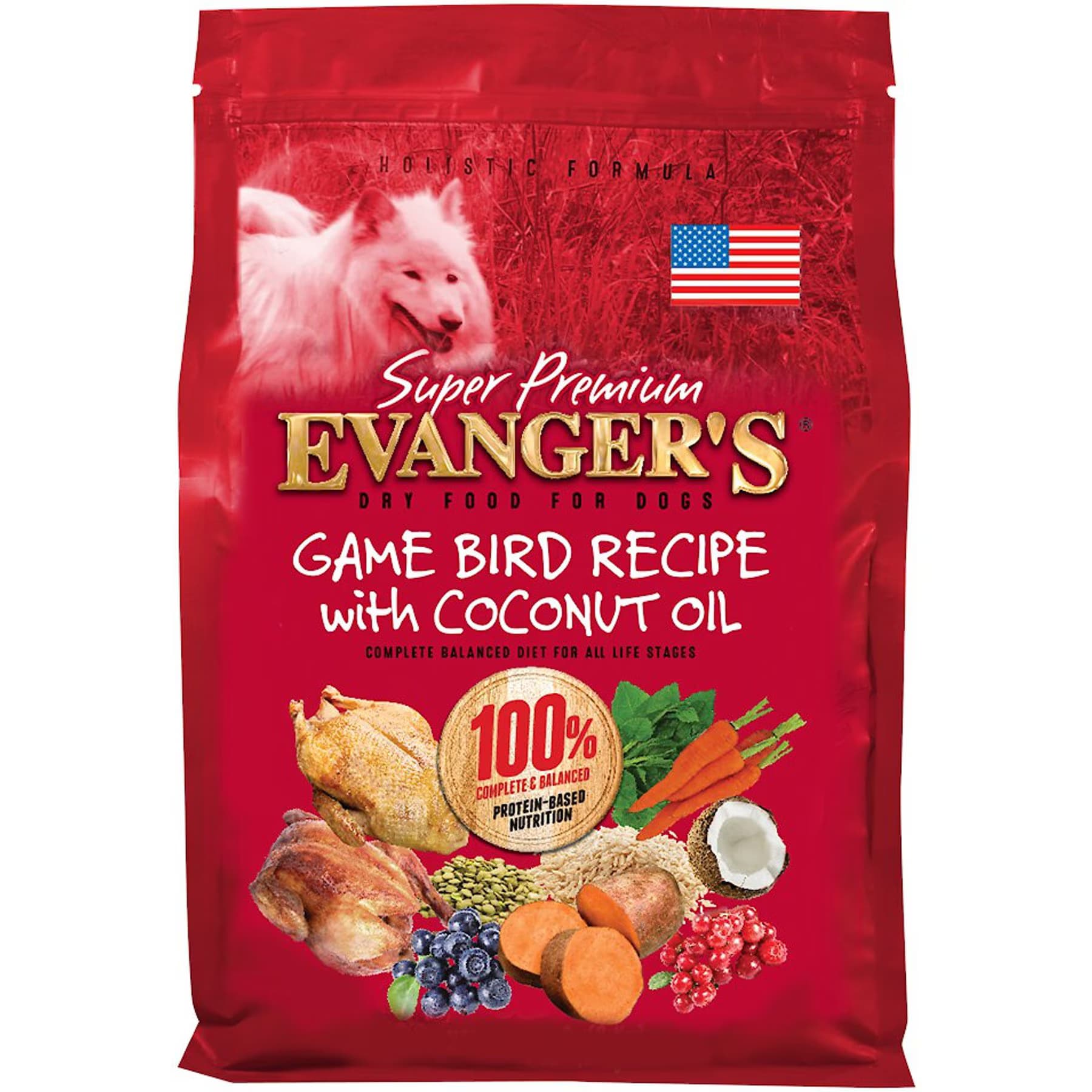 Evanger's Super Premium Game Bird Recipe with Coconut Oil Game Bird with Coconut Oil Dry Dog Food — view 2