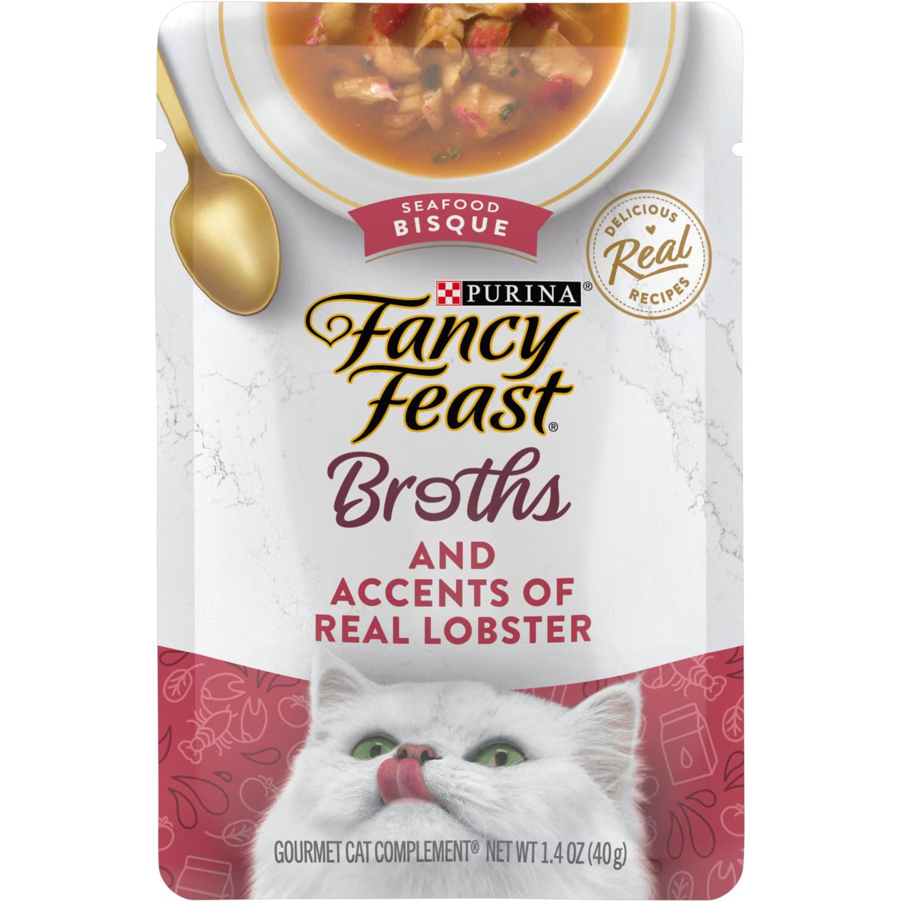 Fancy Feast Fancy Feast Broths Seafood Bisque & Accents of Real Lobster Grain-Free Lickable Cat Food Topper