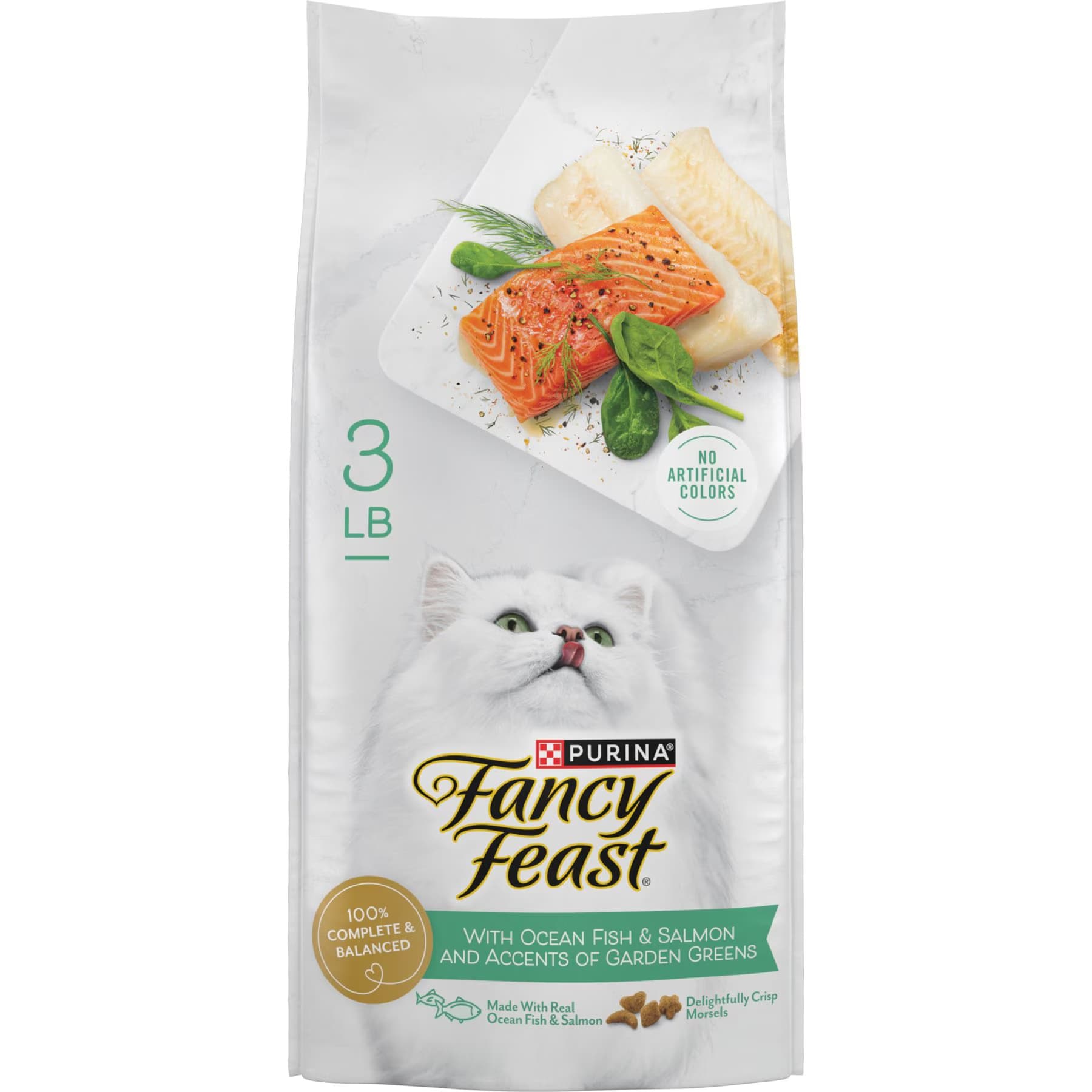 Fancy Feast Fancy Feast Gourmet Ocean Fish & Salmon & Accents of Garden Greens Dry Cat Food