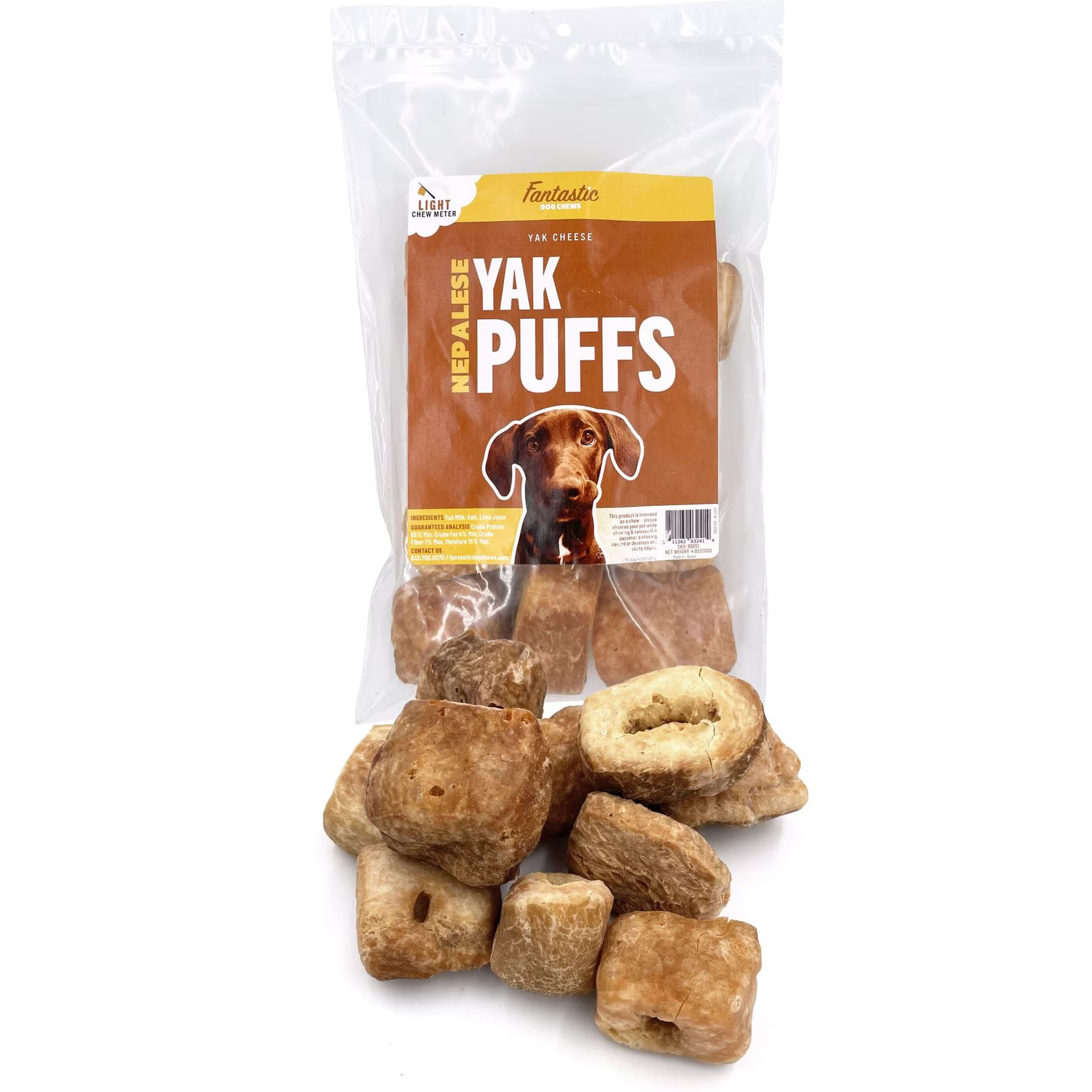 Fantastic Dog Chews Fantastic Dog Chews Yak Cheese Puffs Dog Treats