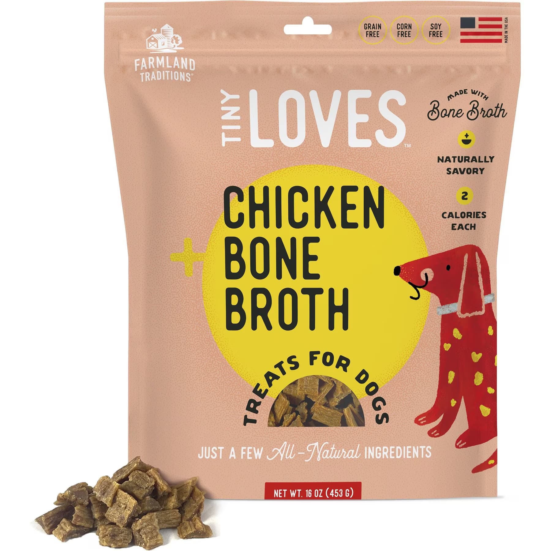 Farmland Traditions Farmland Traditions Tiny Loves Chicken with Bone Broth Flavored Jerky Dog Treats
