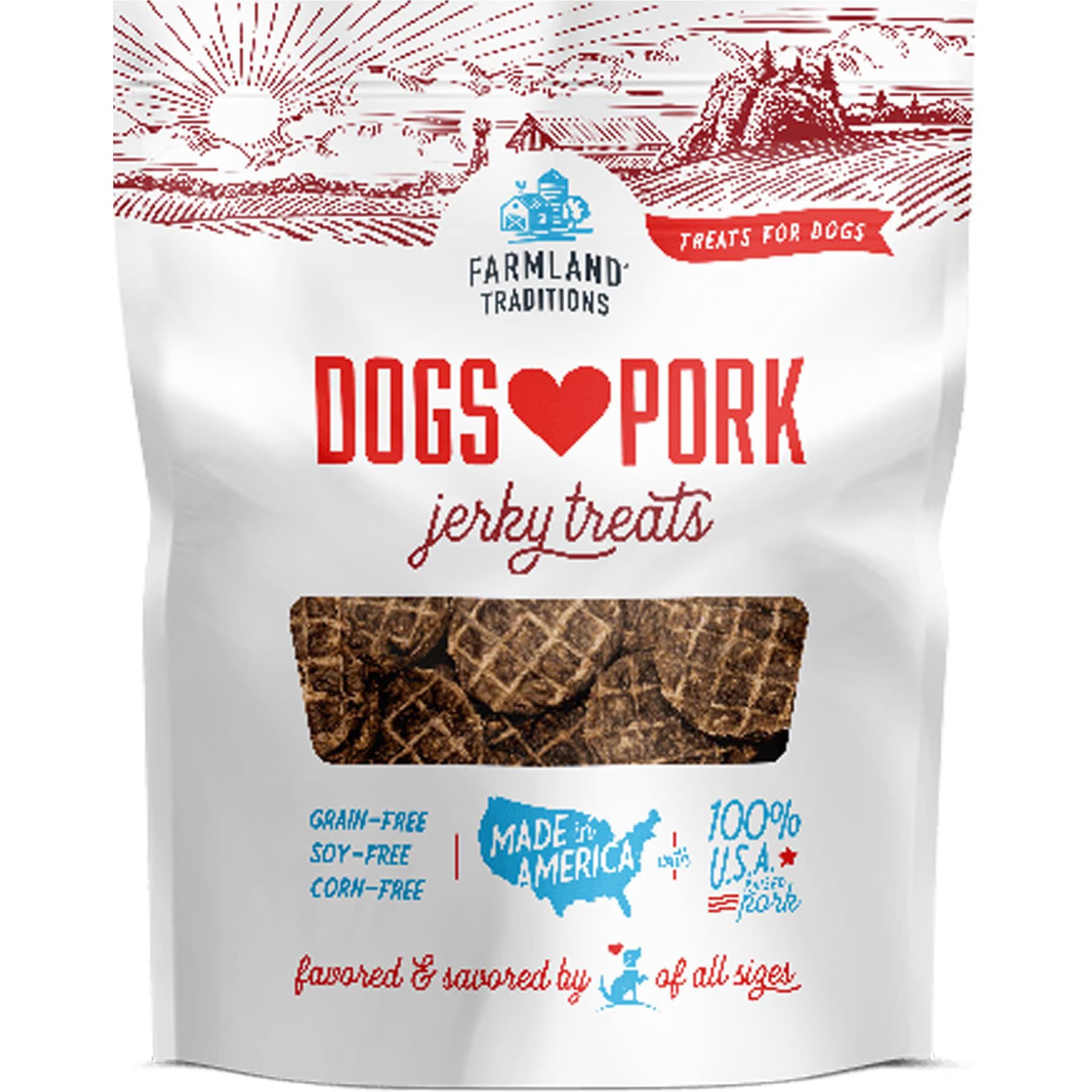 Farmland Traditions Farmland Traditions USA Dogs Love Pork Grain-Free Jerky Dog Treats