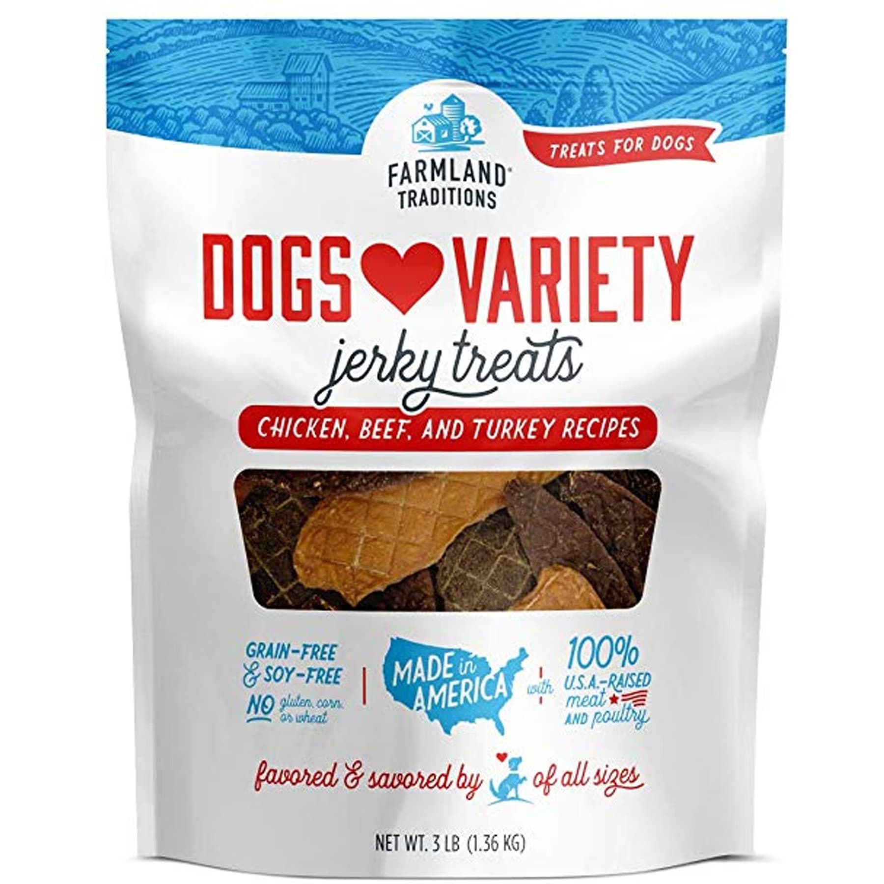 Farmland Traditions Farmland Traditions USA Dogs Love Variety Grain-Free Jerky Dog Treats