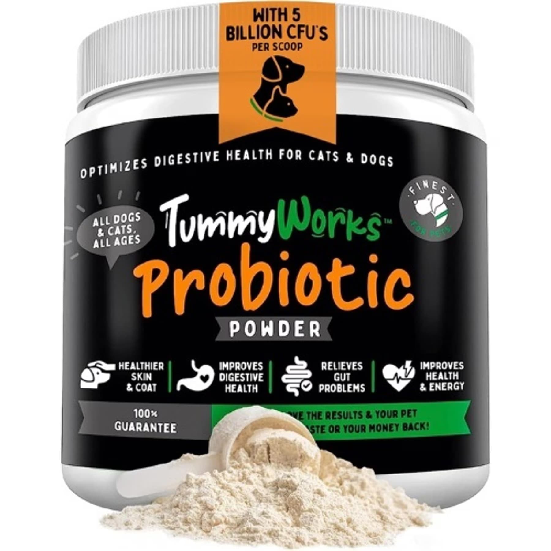 Finest for Pets Finest for Pets TummyWorks Probiotics & Digestive Dog & Cat Supplement, 160 scoops