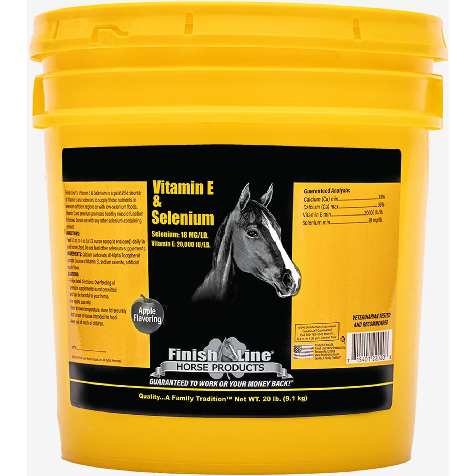 Finish Line Finish Line Vitamin E & Selenium Horse Supplement, 20-lb bucket