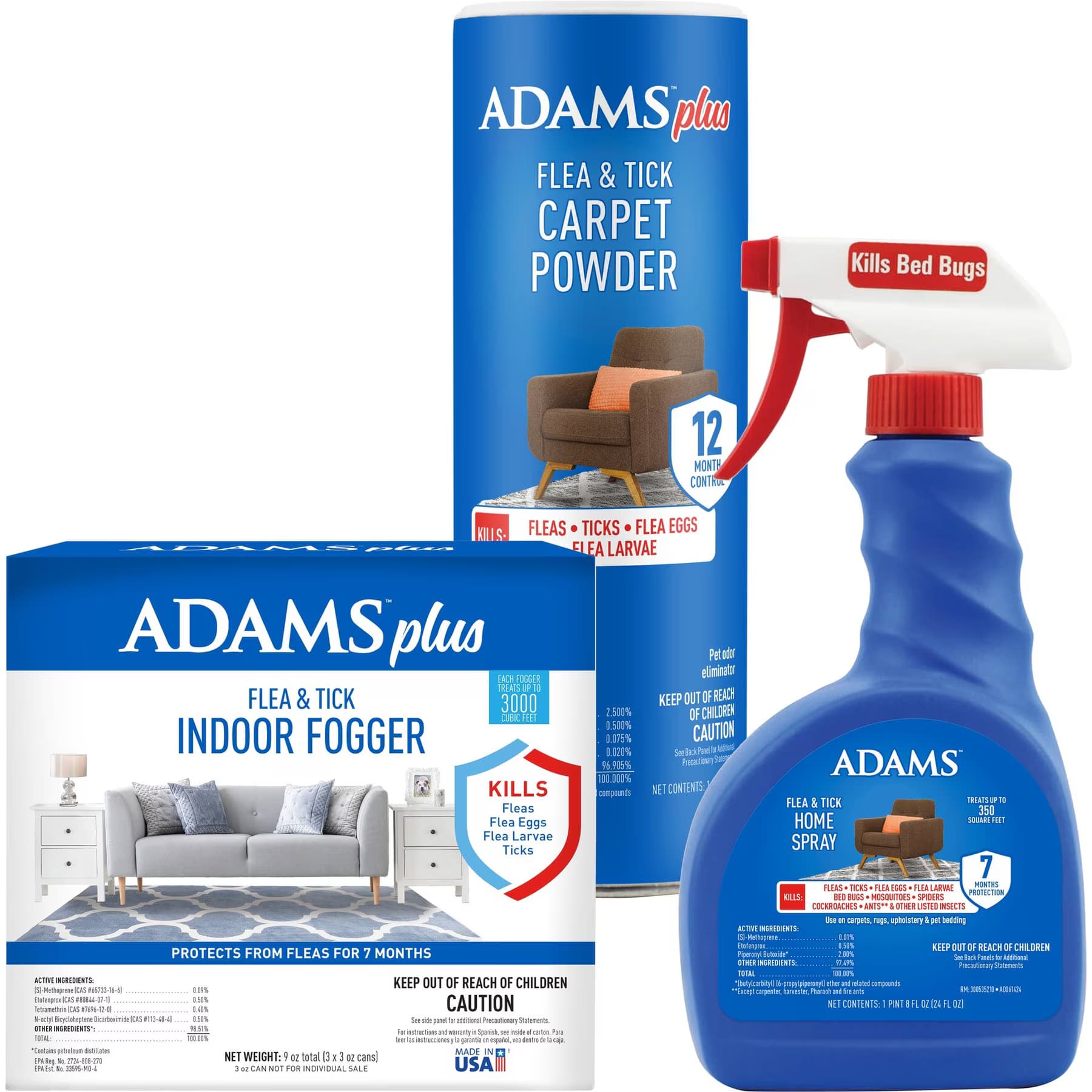 ADAMS Flea & Tick - ADAMS Plus Flea Control Indoor Fogger, 3-oz