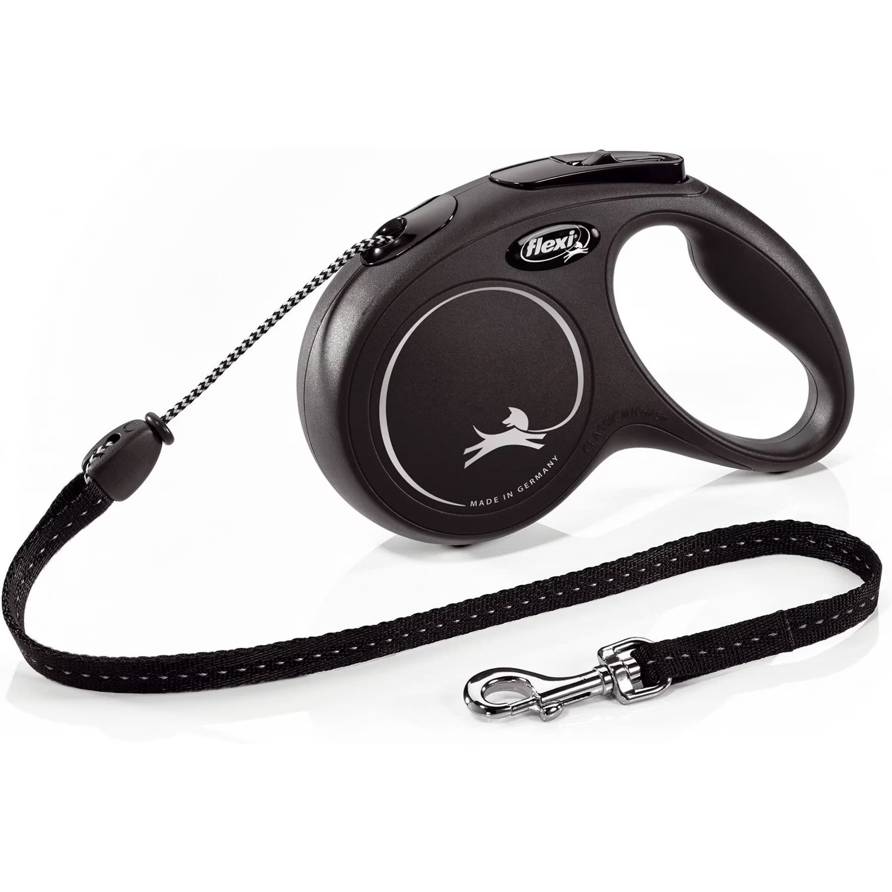 Flexi Classic Nylon Cord Retractable Dog Leash, Black, X-Small: 10-ft long — view 3