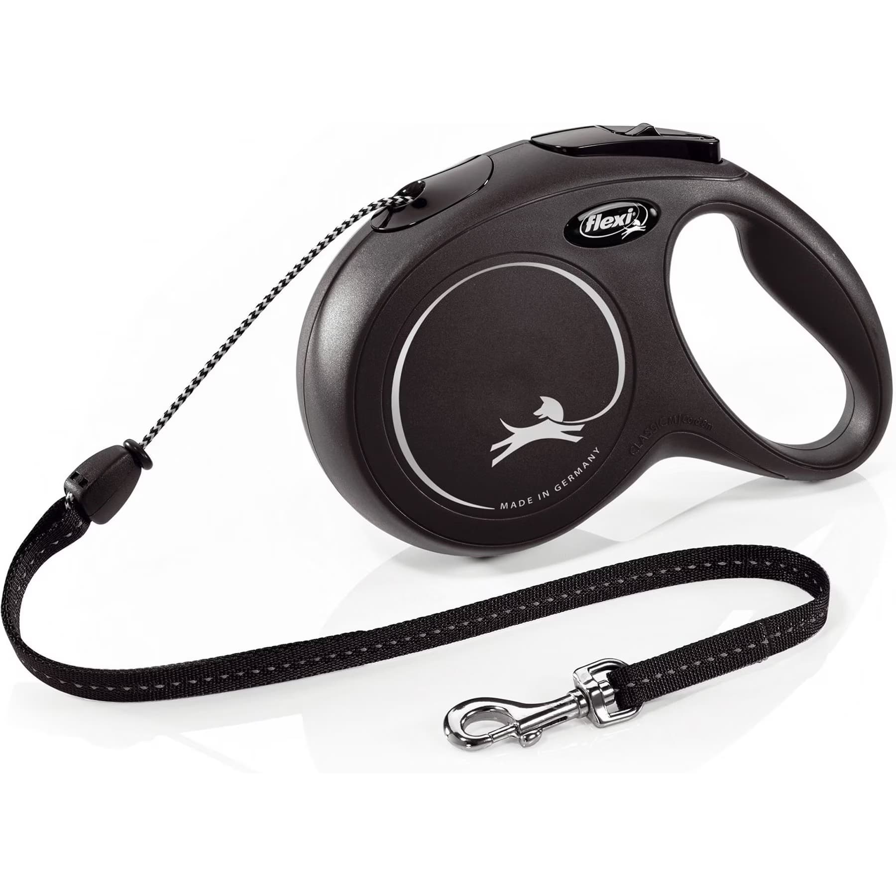 Flexi Classic Nylon Cord Retractable Dog Leash, Black, X-Small: 10-ft long — view 5
