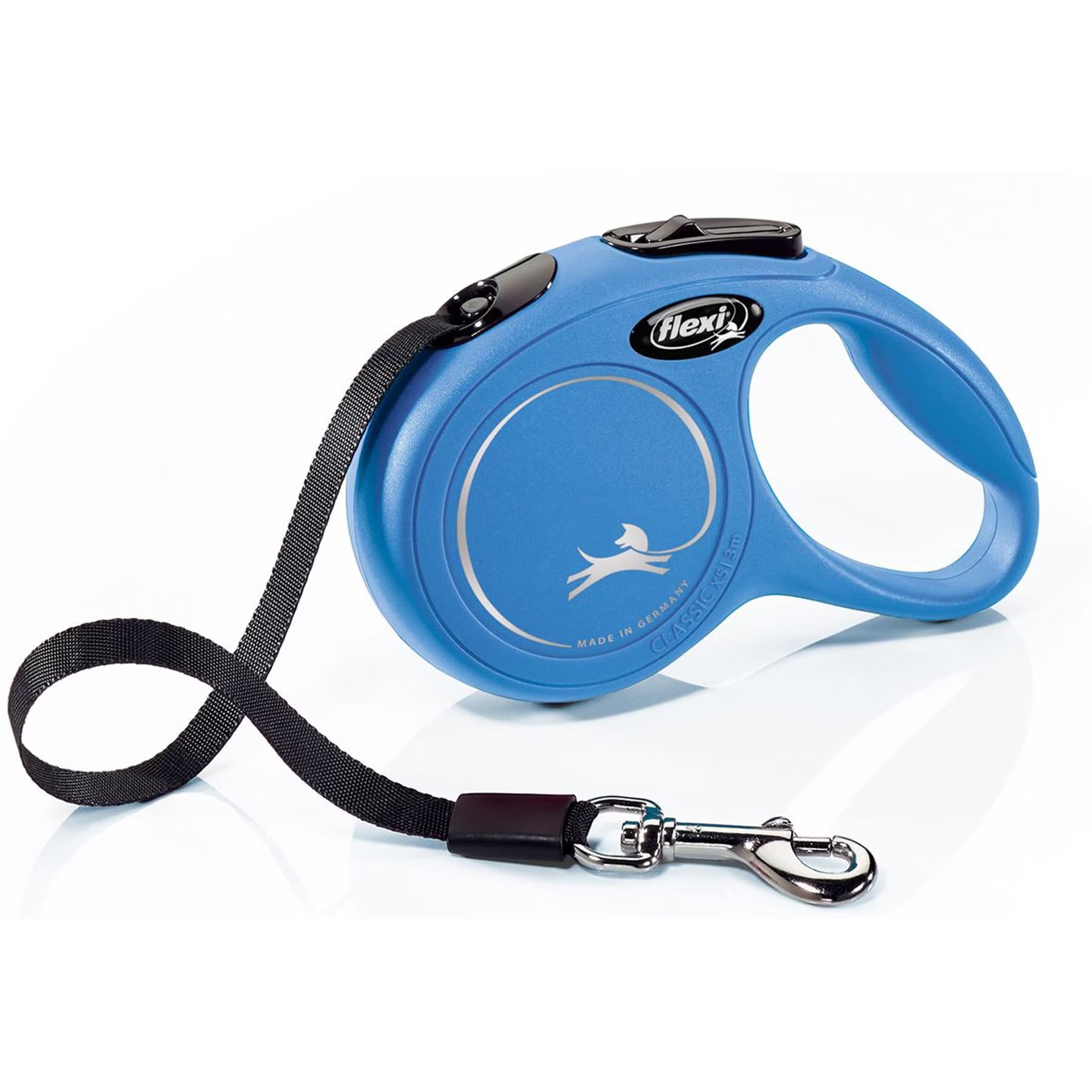 Flexi Flexi New Classic Retractable Tape Dog Leash, Blue, X-Small, 10-ft (Original)