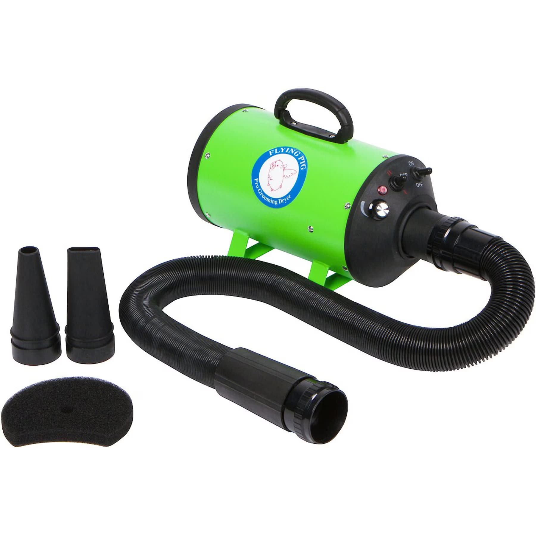 Flying Pig Grooming Flying Pig Grooming High Velocity Dog & Cat Grooming Dryer, Green