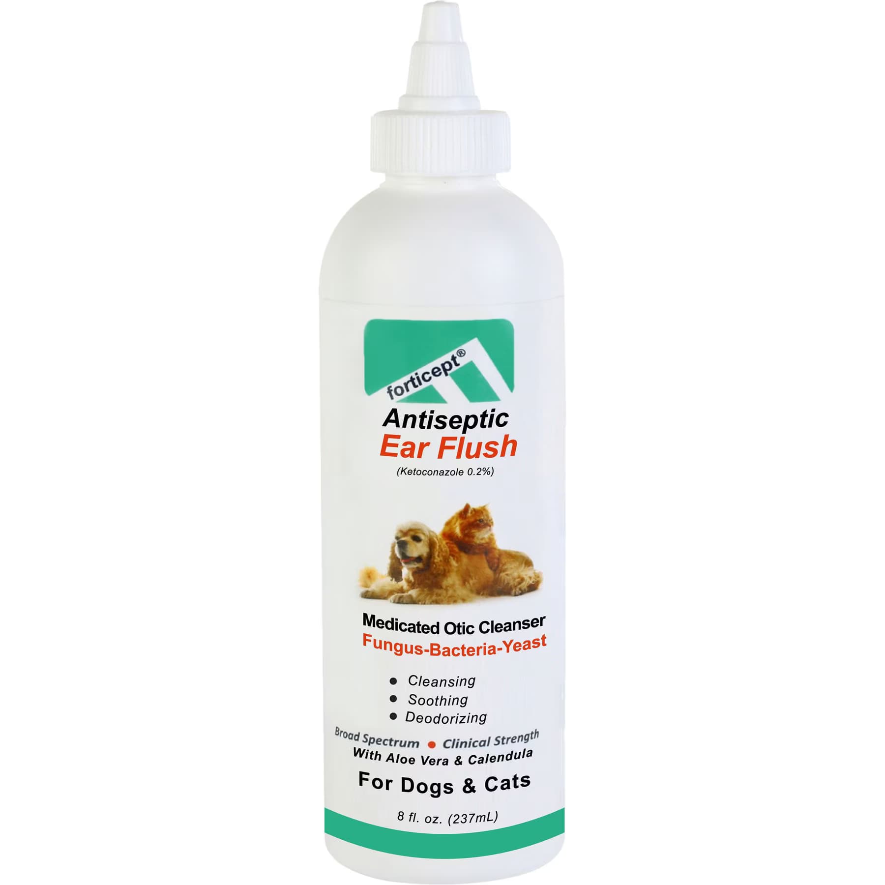 Forticept Forticept Yeast Ear Infection & Itch Relief Cat & Dog Ear Wash Cleaner