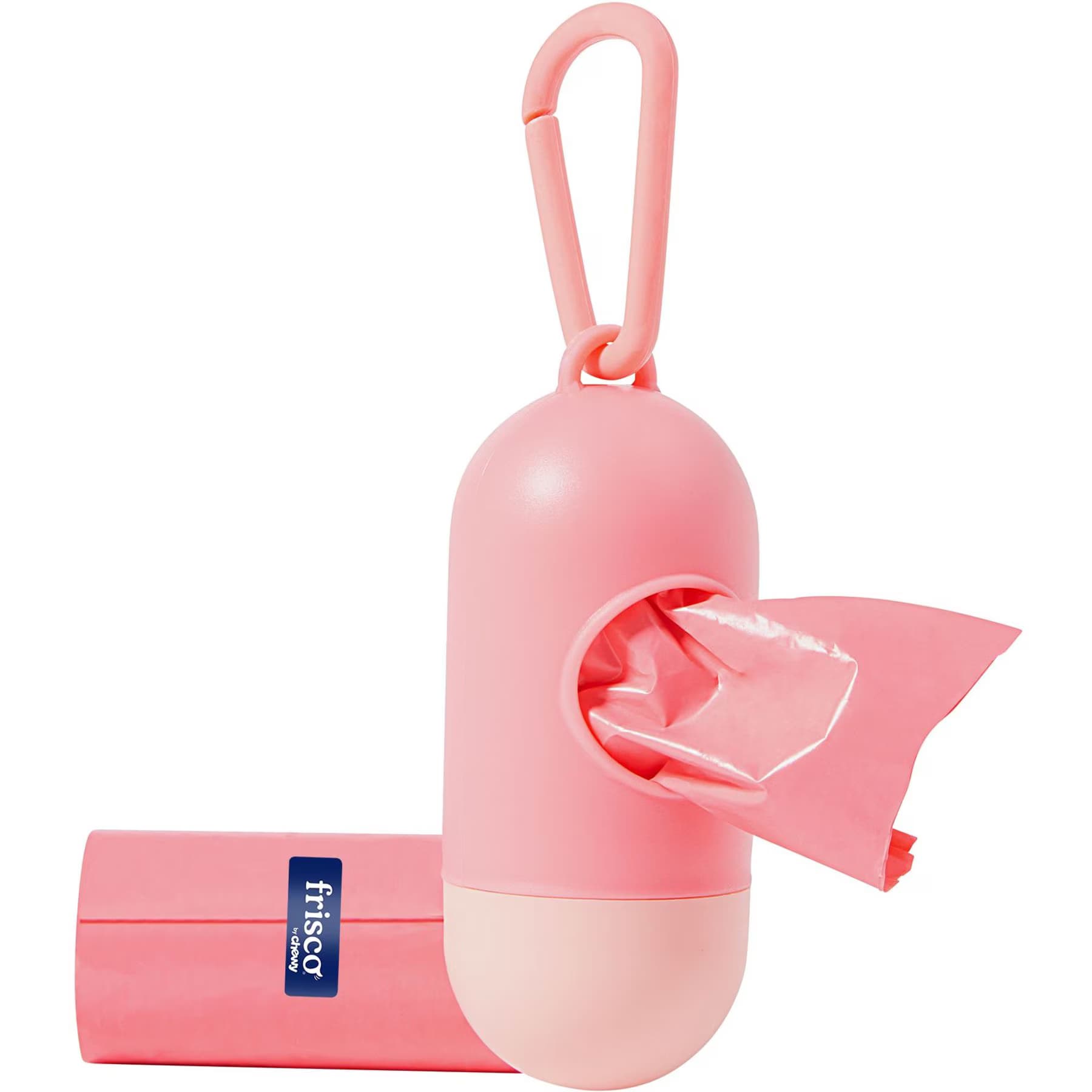 Frisco Frisco Dog Poop Bag Dispenser & Poop Bag Roll, Pink, Unscented Bags