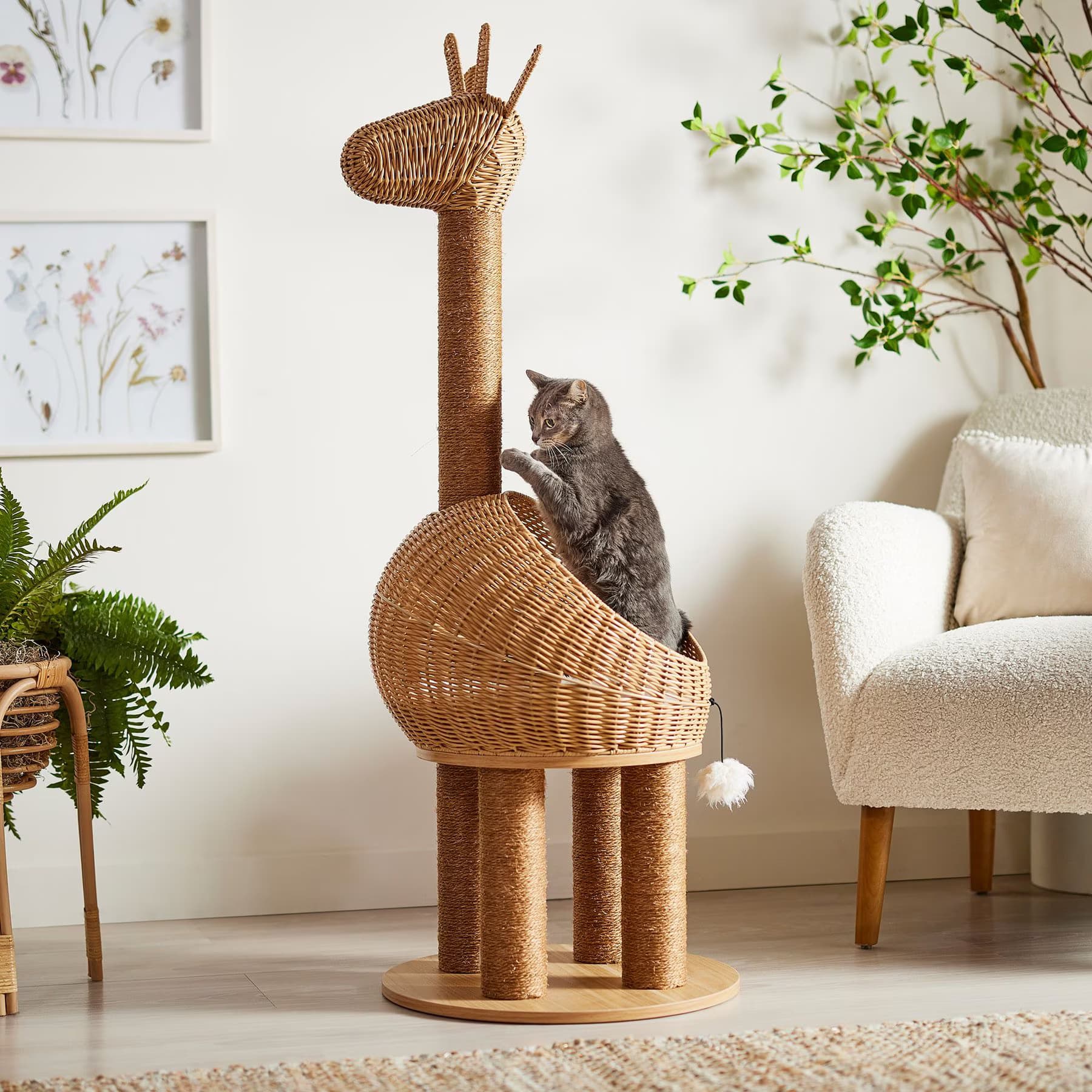 Frisco Frisco Giraffe 51" Wicker Cat Tree & Condo