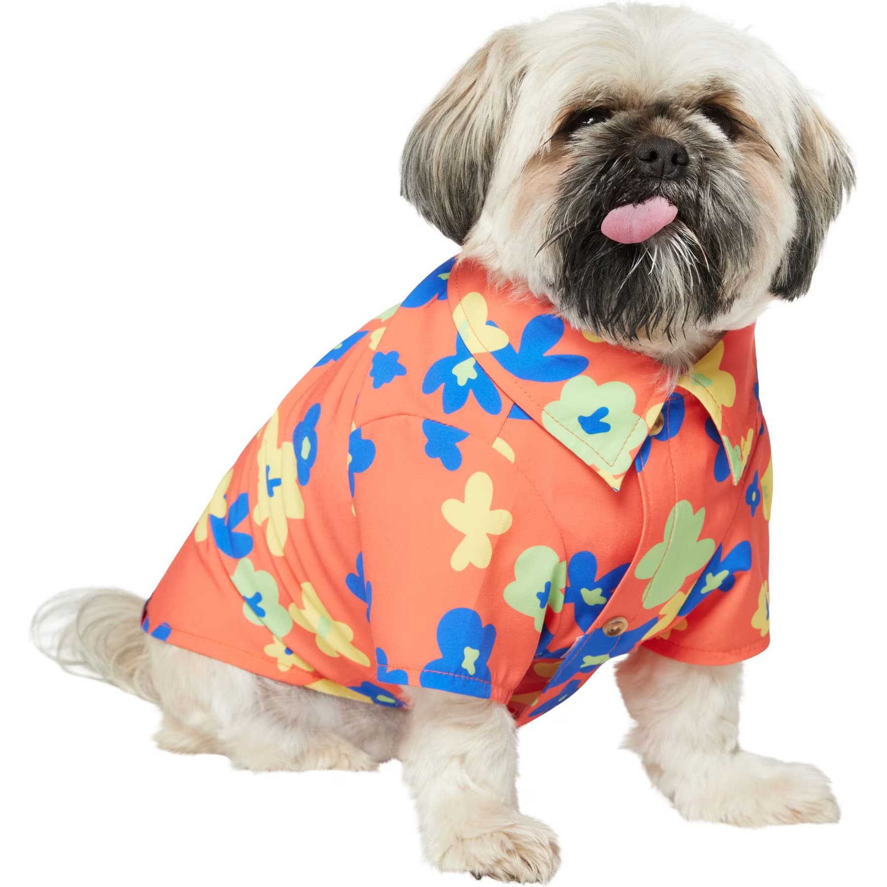 Frisco Frisco Retro Floral Camp Dog & Cat Shirt, X-Large