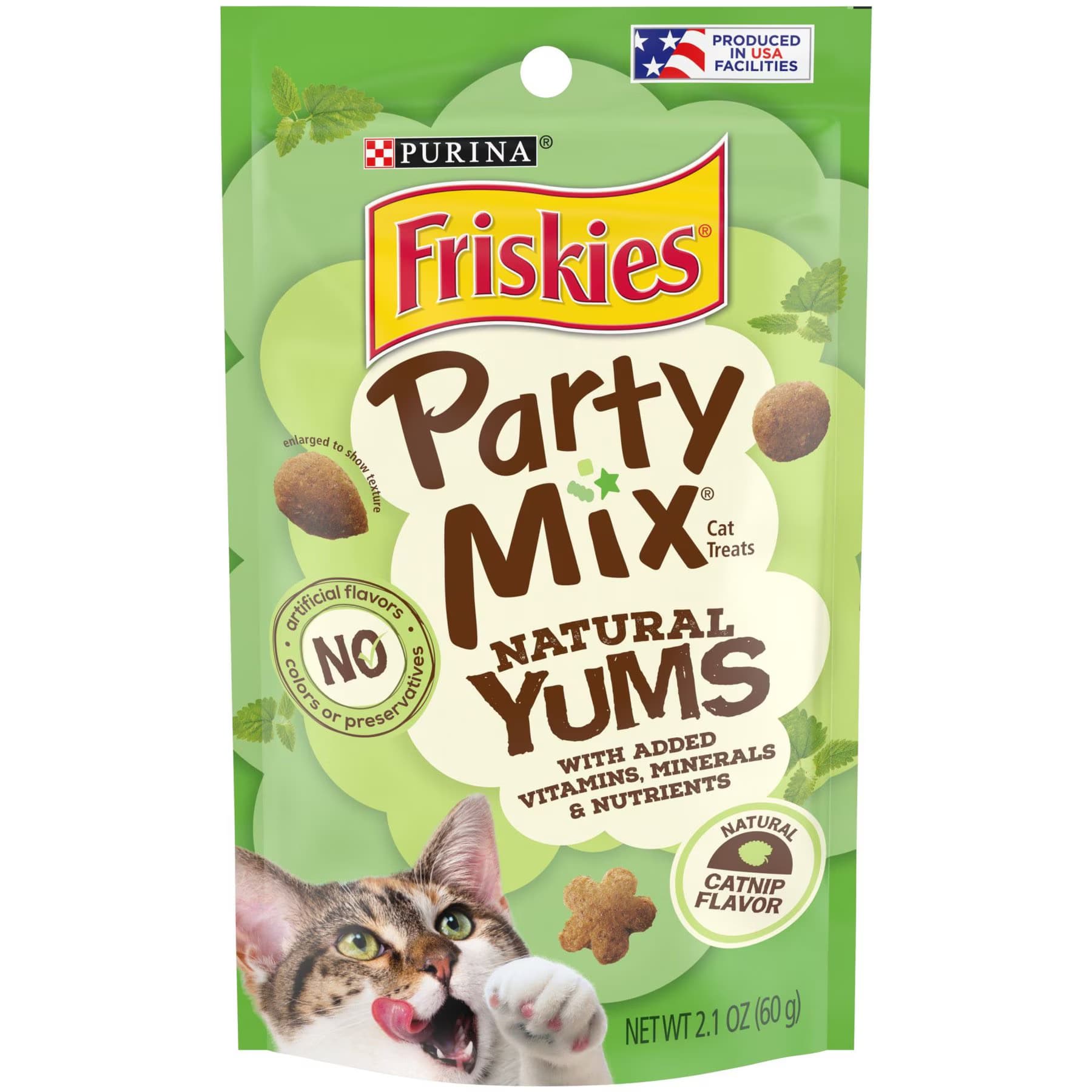 Friskies Friskies Party Mix Natural Yums Catnip Flavor Crunchy Cat Treats