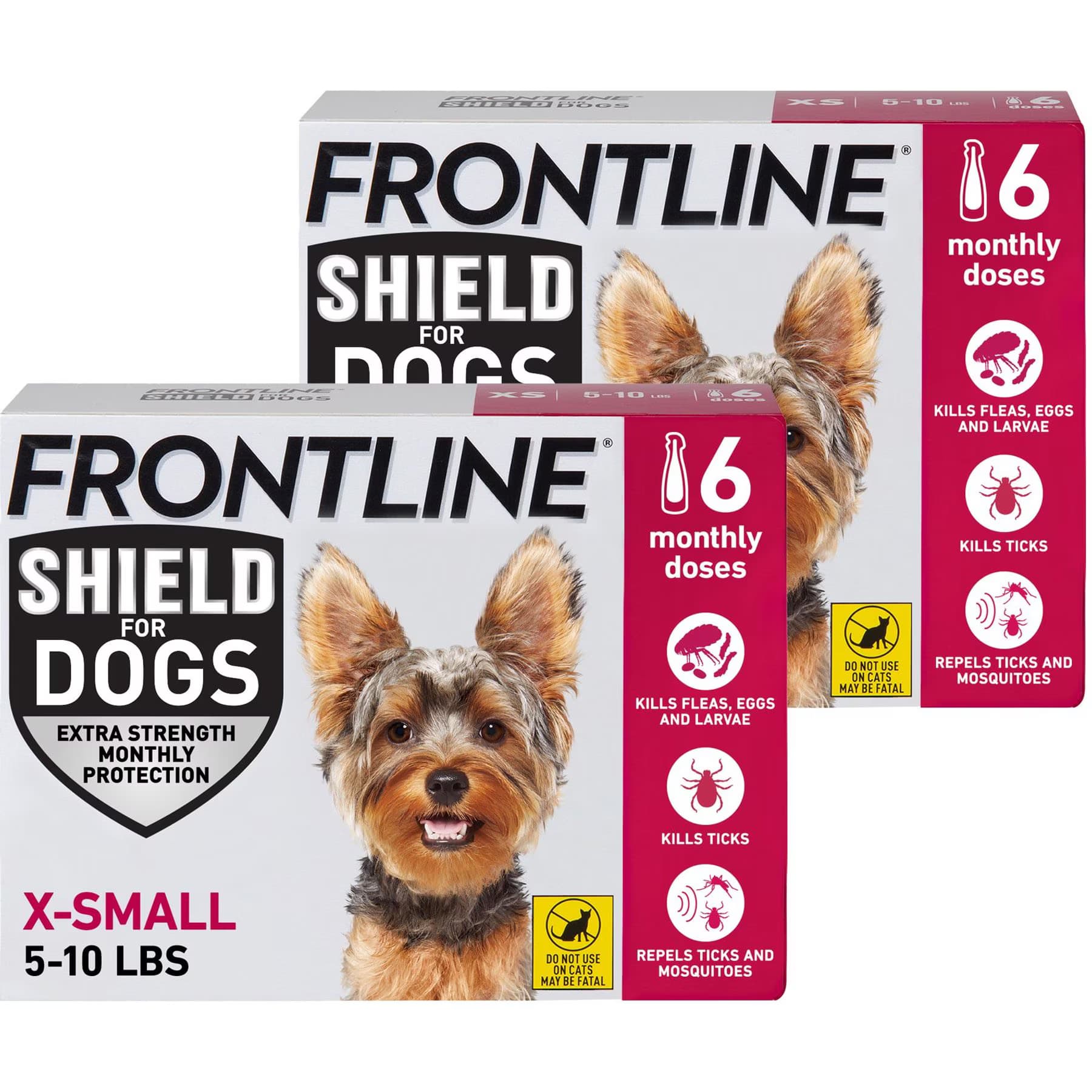 Frontline Shield Frontline Shield Flea & Tick Treatment for Extra Small Dogs, 5 – 10 lbs, 6 doses (6-Month Protection) — 5-10 lbs