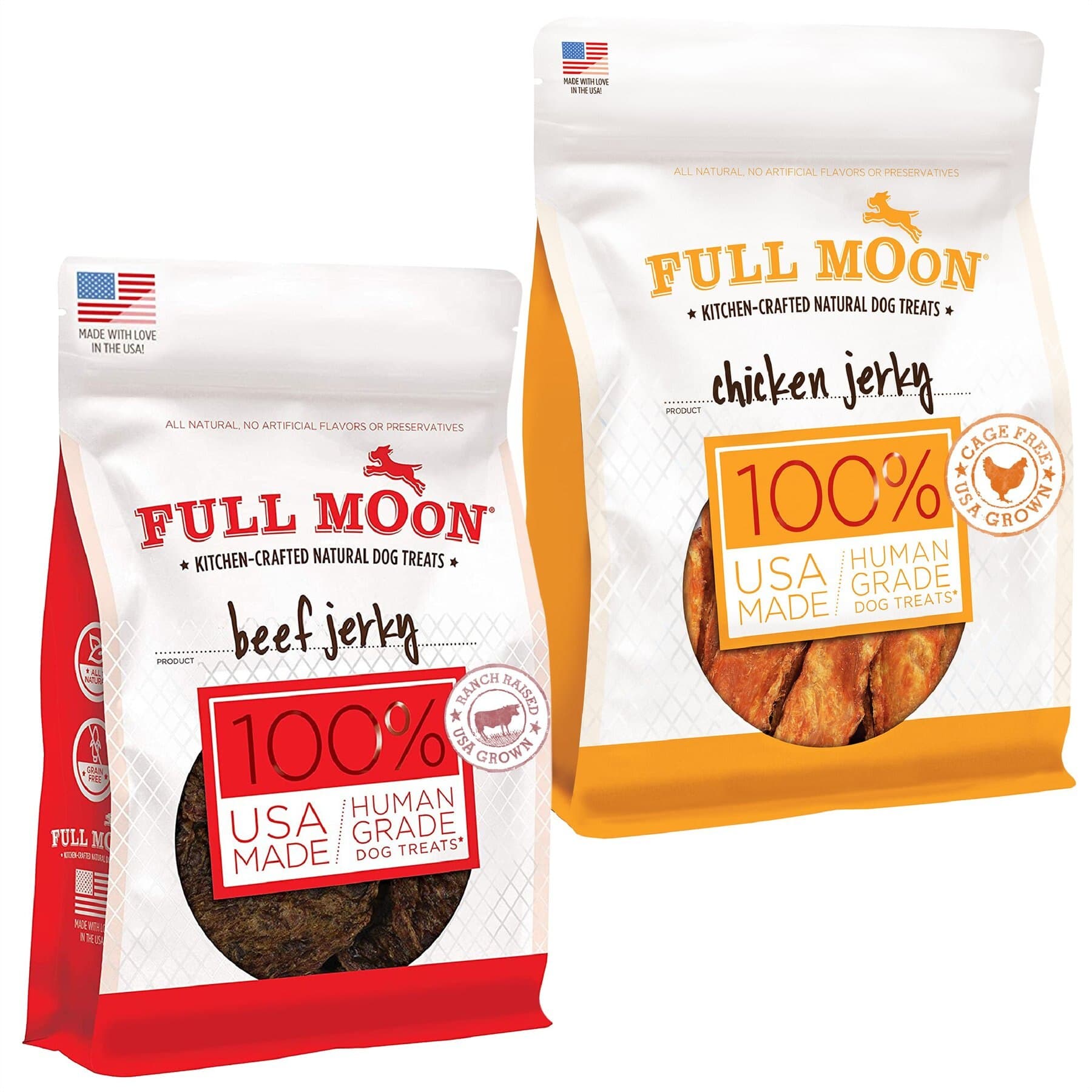 Full Moon Full Moon Chicken Jerky + Beef Jerky Dog Treats